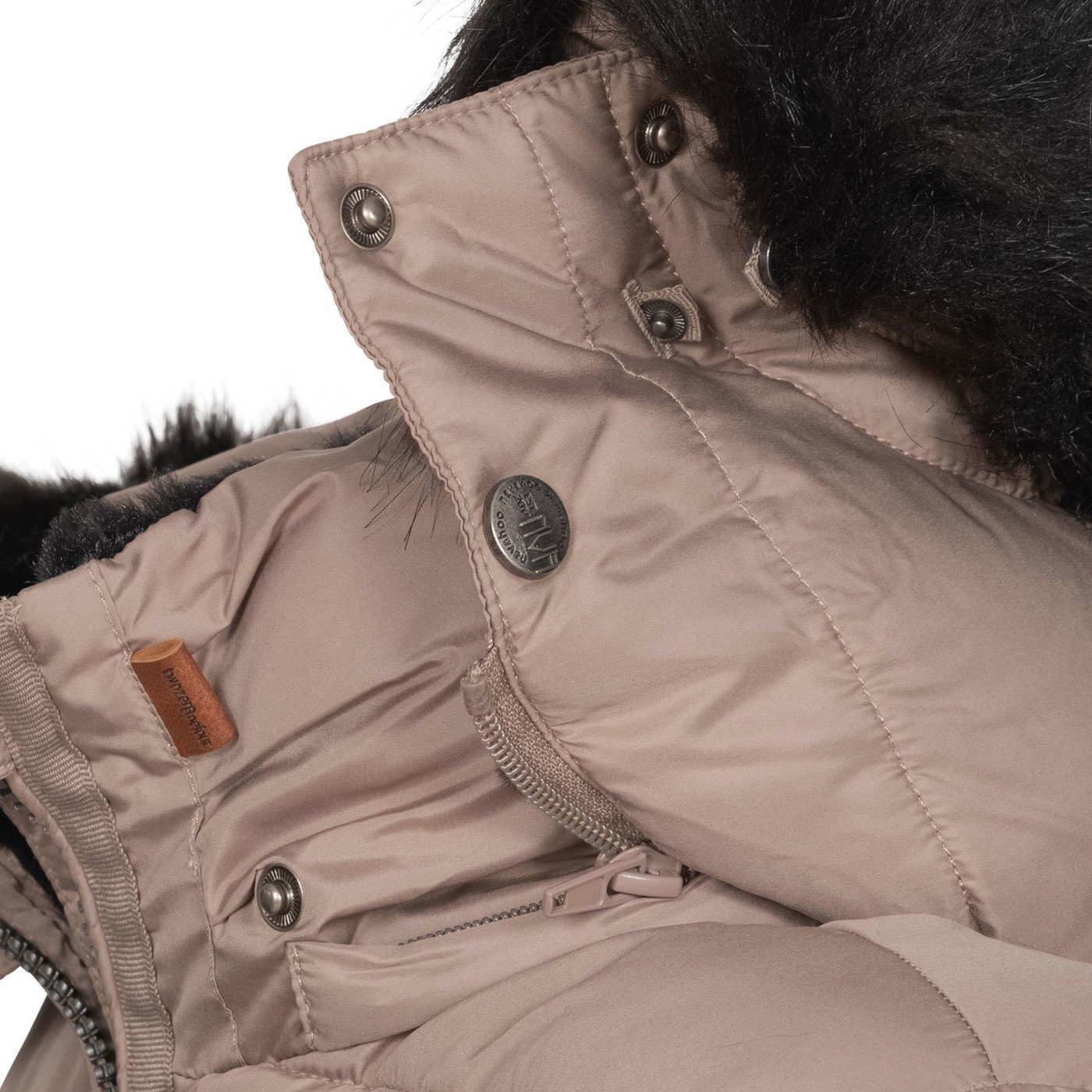 Navahoo Winterjacke Navahoo Umay Princess Damen Winter Steppjacke B900 mit kuschligem Teddyfell und abnehmbarer Kapuze
