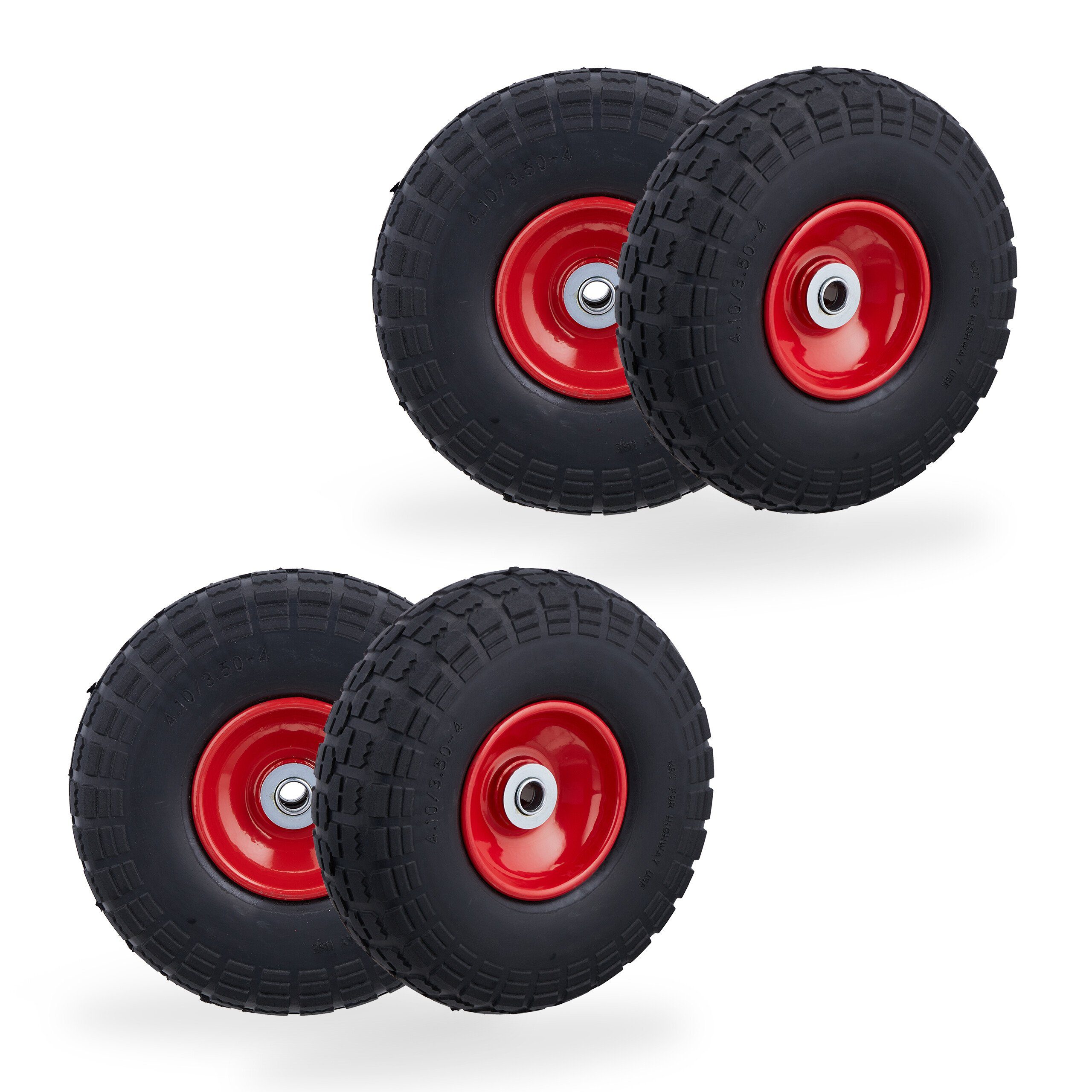 Sackkarren-Rad Sackkarrenrad PU im 4er Set