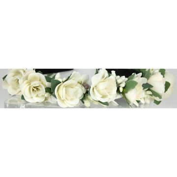 Trachtenland Trachtenhut Blumen Haarreif 'Sabia' mit Rosen und Blüten, Cre