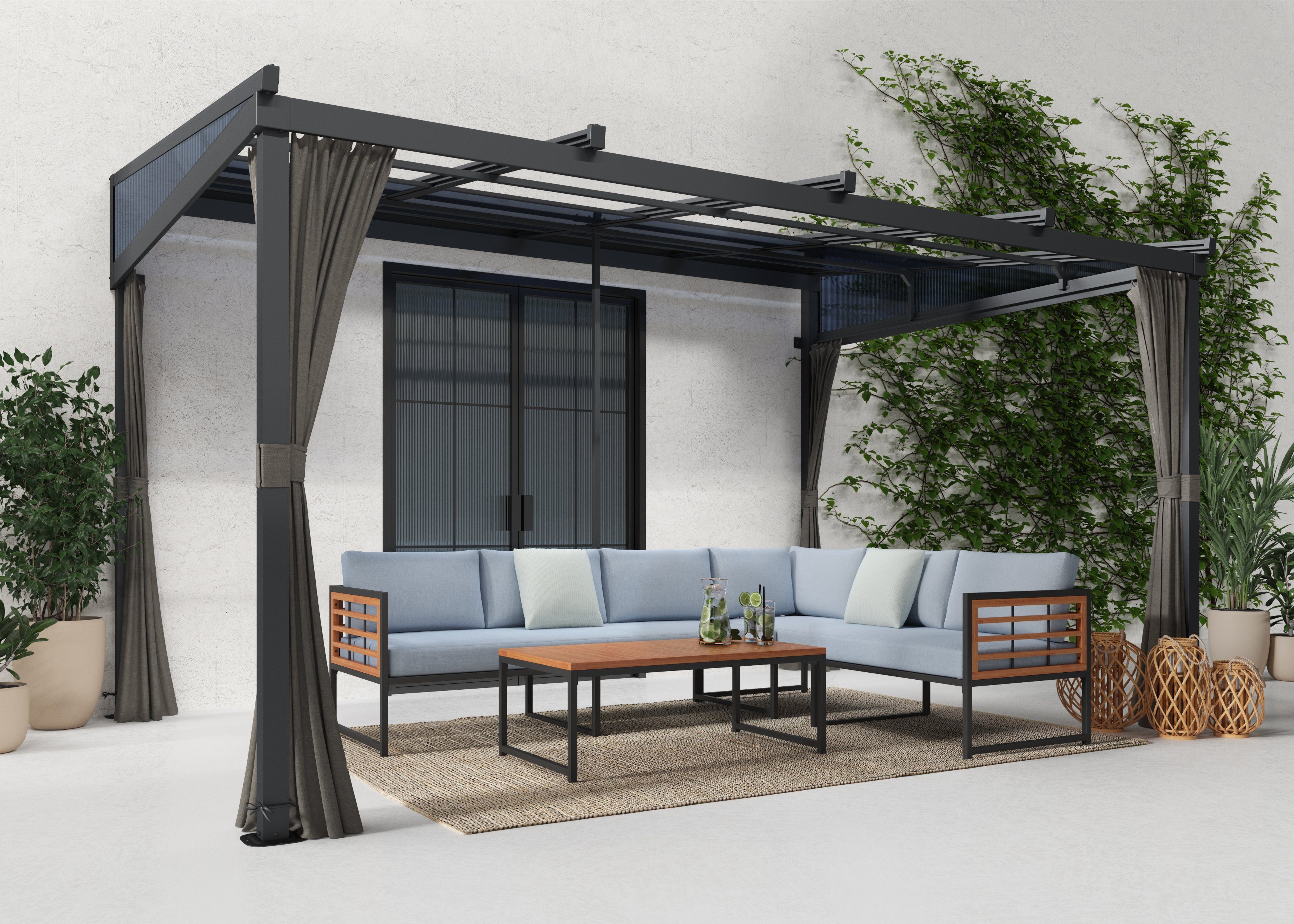 KONIFERA Anbaupavillon Bilbao, Terrassenüberdachung, verschiedene Maße, ohn günstig online kaufen