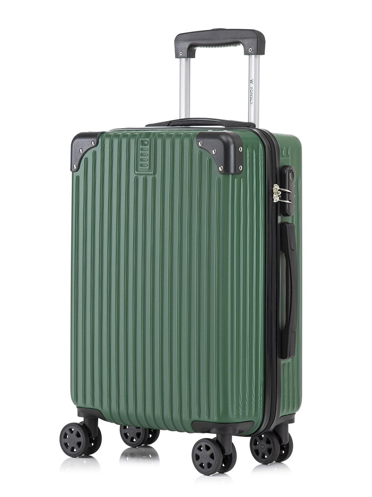 YONSLY Hartschalen-Trolley Reisekoffer ABS Hartschalen Trolley, Rollkoffer Handgepäck, 4 Rollen, Sicherheitsschloss, Weichem Gummigriff,56/66/76 cm, 45/69/99 L