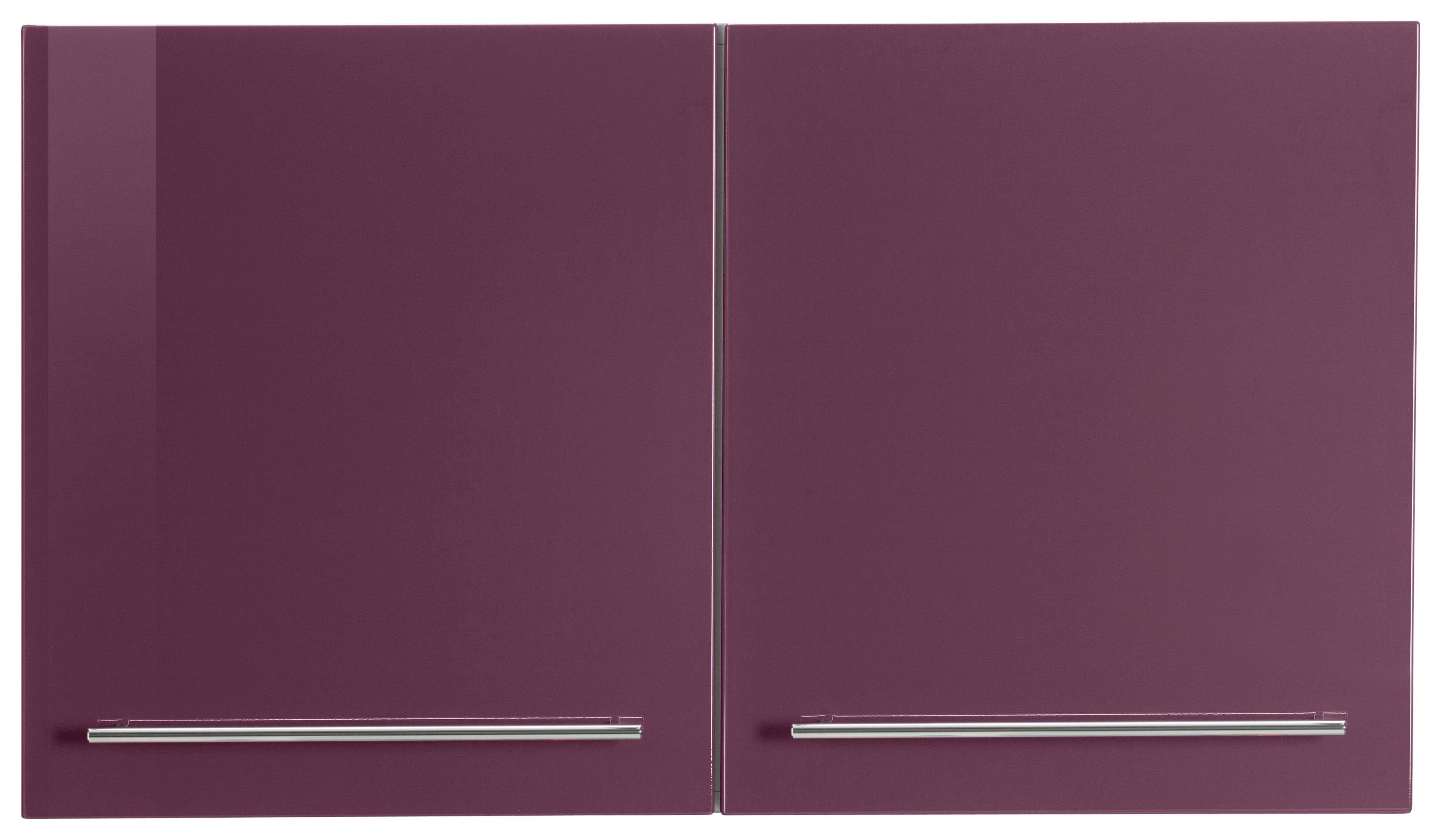 HELD MÖBEL Hängeschrank eiche Hochglanz | 100 sonoma Aubergine Eton Breite cm