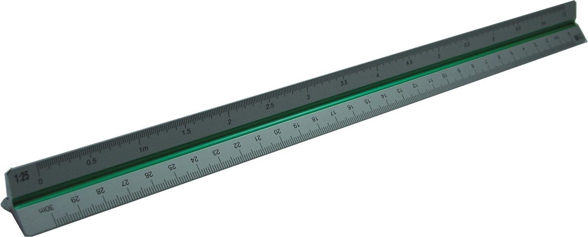 Rumold Zeichenlineal Dreikantmaßstab 195 Architect 1 30cm
