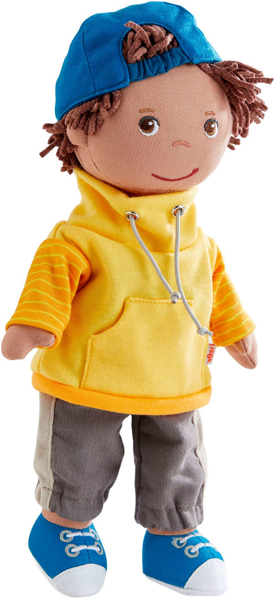 Haba Stoffpuppe Bruno, Mit Sweatshirt, Hose günstig online kaufen