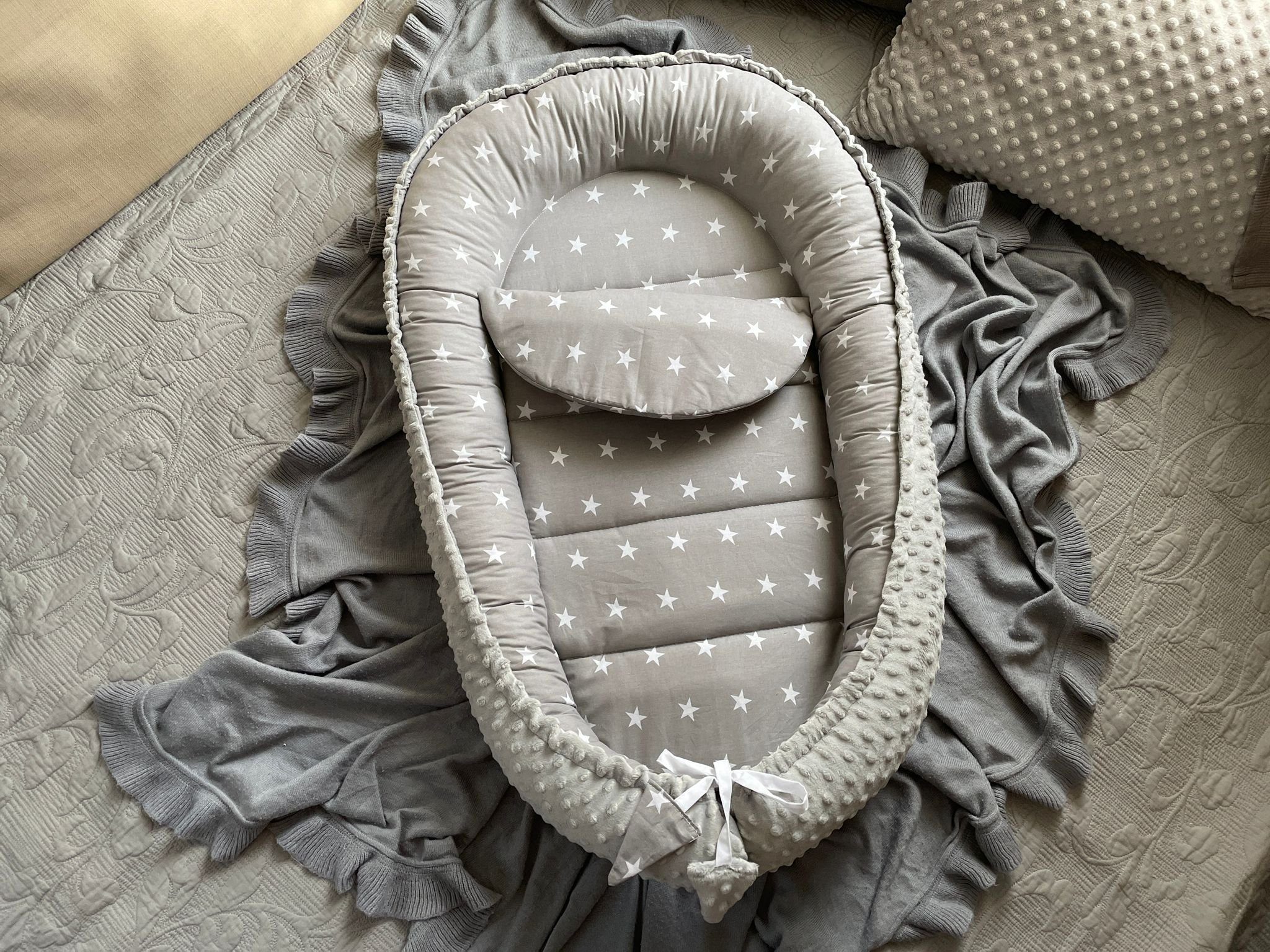 Loolay Bettnestchen MINKY/ Baumwolle BABYNEST Babykokon Geschenk Babyaussta günstig online kaufen