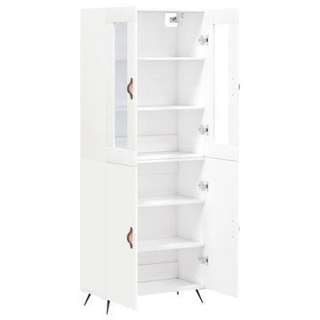 vidaXL Anrichte Highboard Weiß 69,5x34x180 cm Holzwerkstoff Glas Vitrine