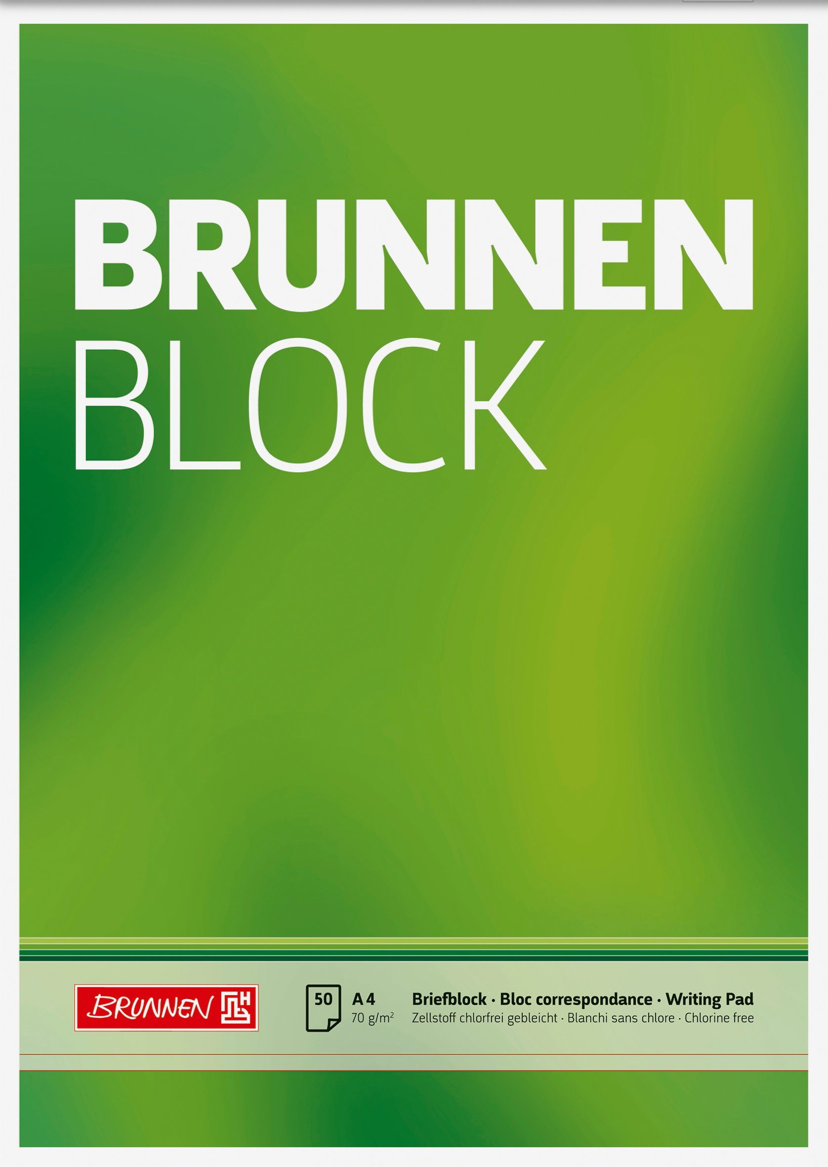 BRUNNEN Collegeblock BRUNNEN 1052726 Block "BRUNNEN-Block" A4 unliniert