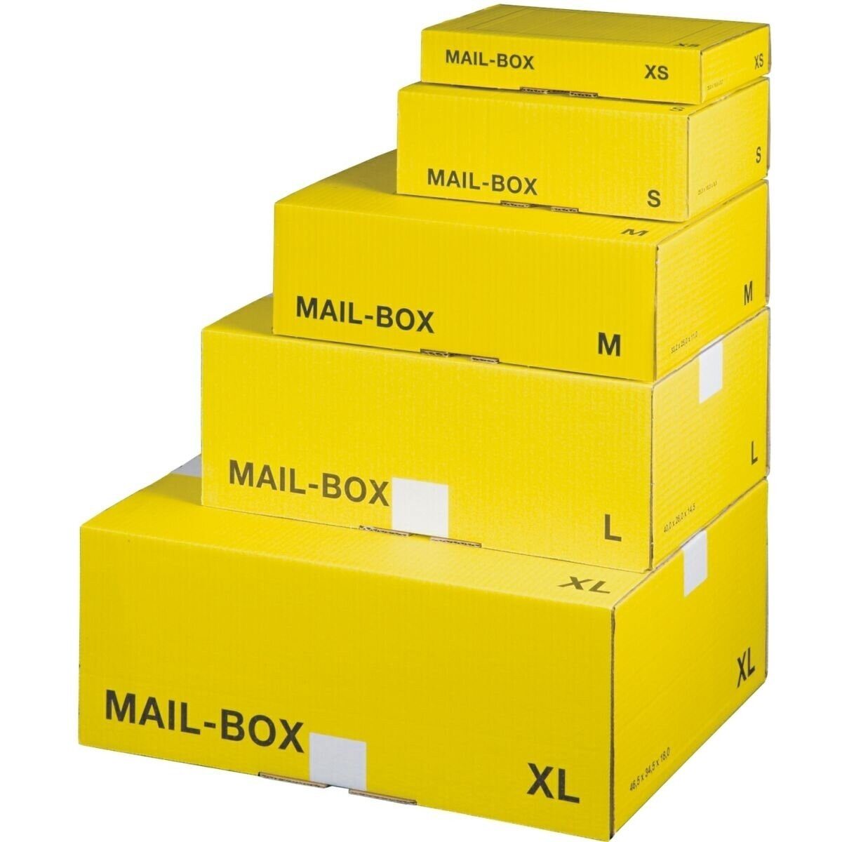 Smartbox Pro Versandkarton Versandkarton MAILBOX XL 465x345x180mm gelb/anthrazit
