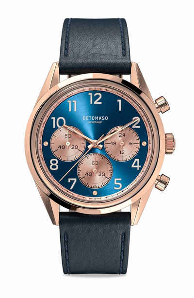 DETOMASO Quarzuhr HERITAGE CHRONO ROSE BLUE