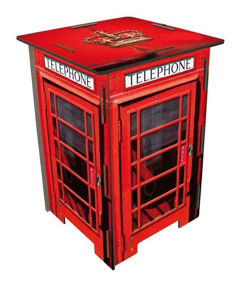 WERKHAUS® Табурети Werkhaus - Photohocker Табурети Telefonzelle London Rot SH8221