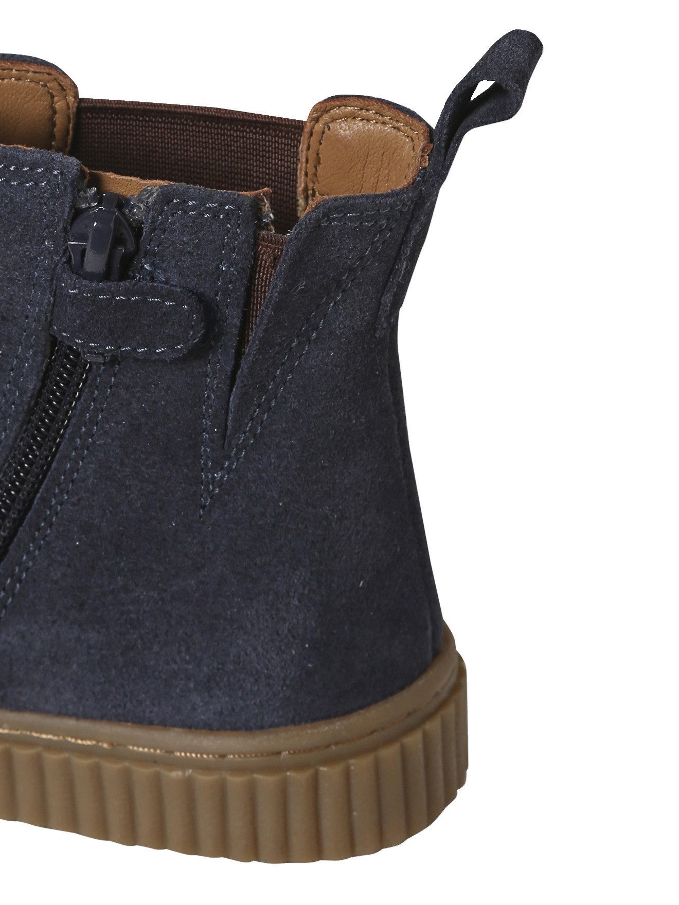 vertbaudet Kinder Chelsea-Boots aus Leder mit Reißverschluss Stiefelette