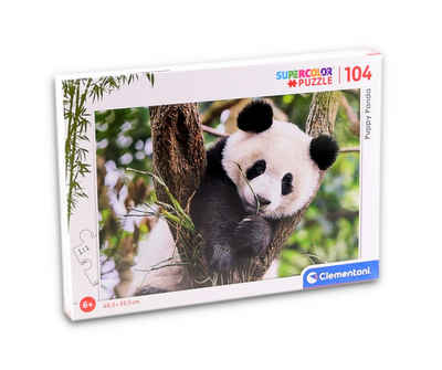 Clementoni® Steckpuzzle »Supercolor Puzzle - Puppy Panda (104 Teile)«, Puzzleteile