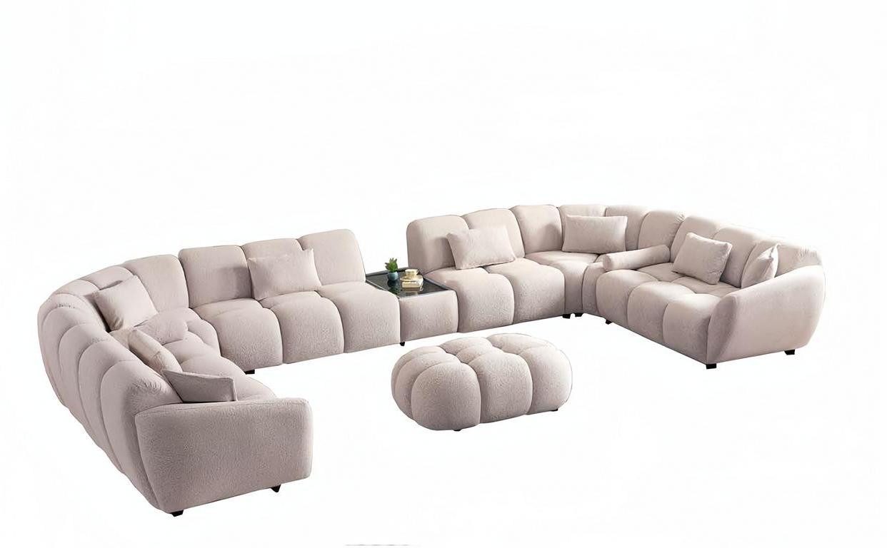 Xlmoebel Wohnlandschaft U-förmiges Ecksofa Wohnlandschaft Polstergarnitur Couch Ecksitzgruppe, Hergestellt in Europa