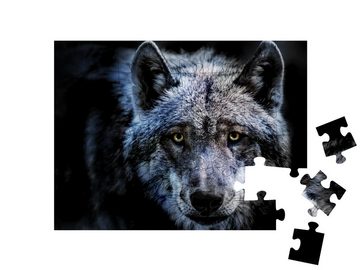 puzzleYOU Puzzle Porträt eines Wolfes, 48 Puzzleteile, puzzleYOU-Kollektionen Wölfe, Raubtiere, Tiere des Nordens