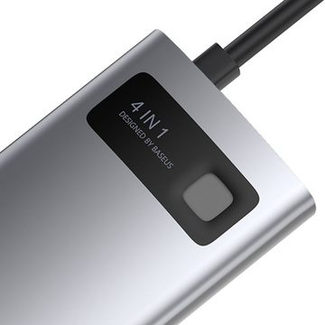Baseus 4in1 Multifunktions-HUB USB Typ C - USB Typ C Stromversorgung 100 W Adapter