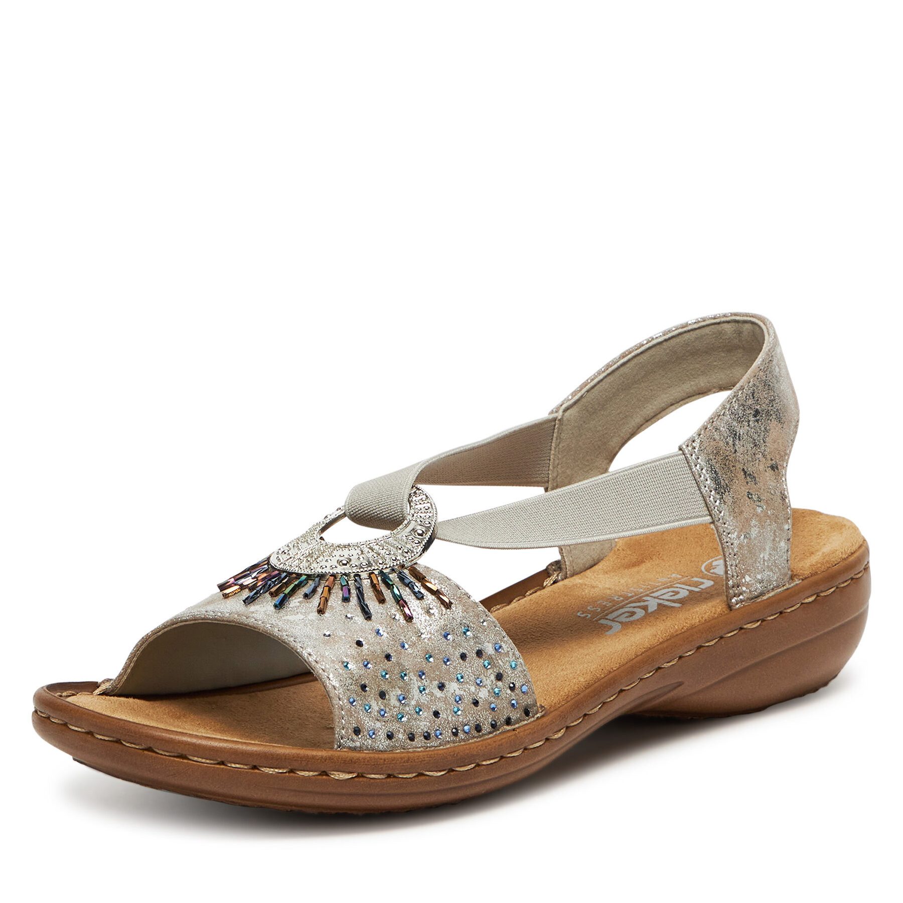 Rieker Rieker Damen-Sandalen Silber, Grau Sandale