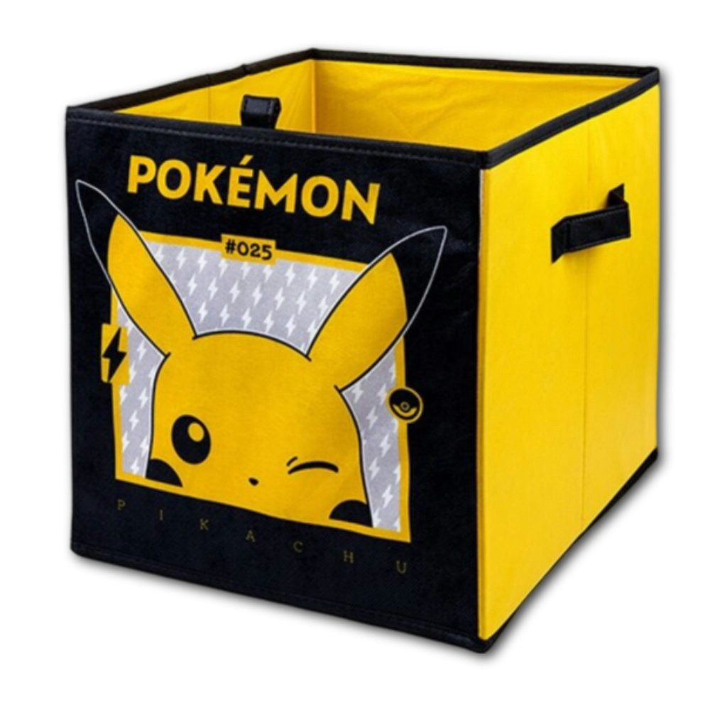 POKÉMON Aufbewahrungskorb Pokemon Pikachu Kinder freistehender Spielzeugkorb 33x33x37 cm