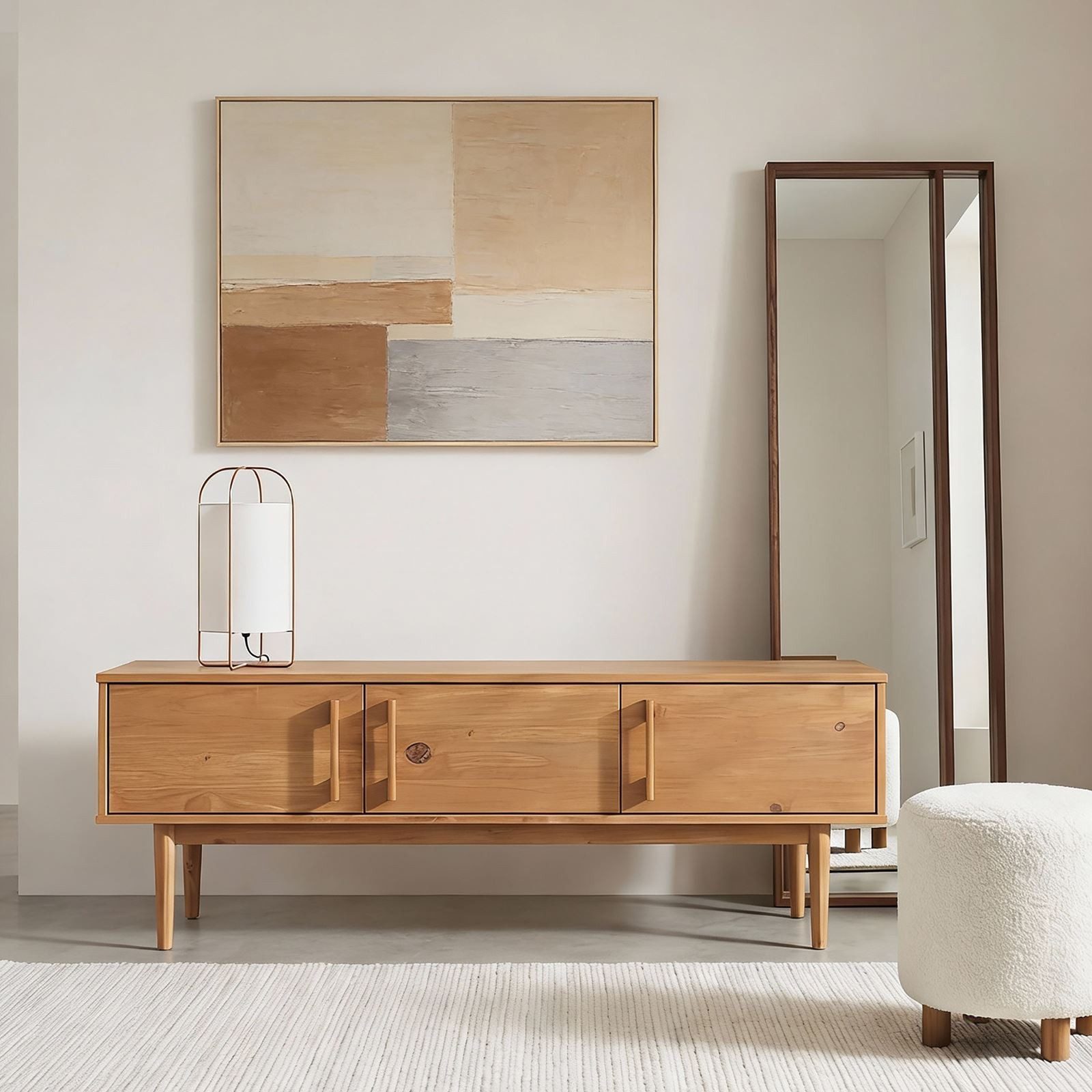 IDIMEX Lowboard TECCA, Sideboard mit 3 Türen aus Massivholz Kiefer Eiche Fi günstig online kaufen