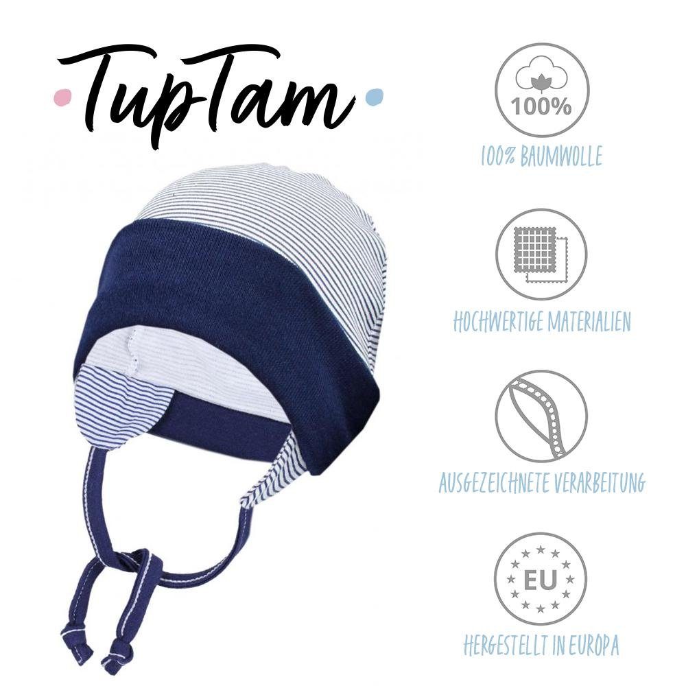 TupTam Erstlingsmütze TupTam Baby Erstlingsmütze mit Ohrenklappen 2er Pack