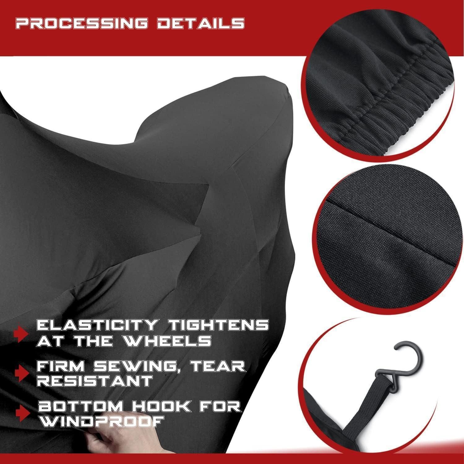 LuxusKollektion Autoplane Motorrad Abdeckplane Atmungsaktiver Stretch Stoff Moped Roller Garage