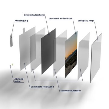 DEQORI Glasbild 'Heißluftballons in Türkei', 'Heißluftballons in Türkei', Glas Wandbild Bild schwebend modern