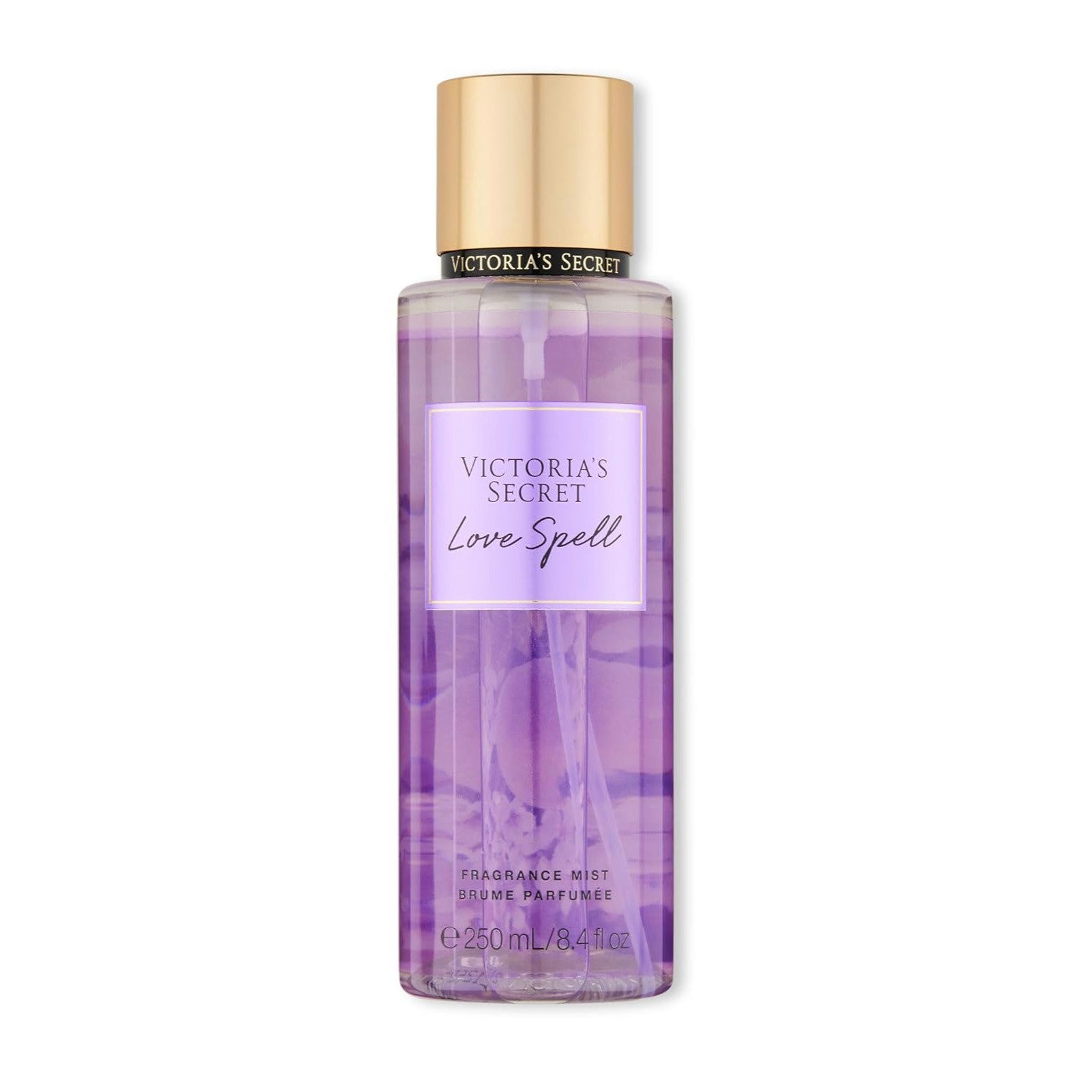 Victorias Secret Körperspray Love Spell Fragrance Mist – Blumig-fruchtiger Duft mit Pfirsich &, Kirschblüte – 250 ml Körperspray – Verführerische Frische für Alltag