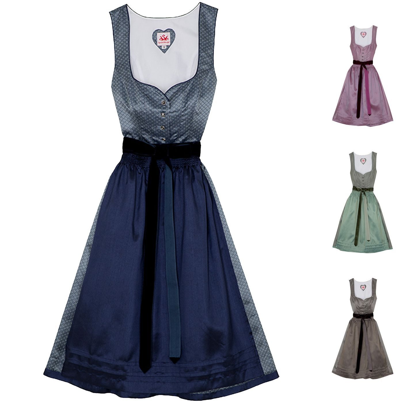 Spieth & Wensky Dirndl Deich Dirndl Dirndl Deich Lange-Dirndl Kleid 2-teili günstig online kaufen