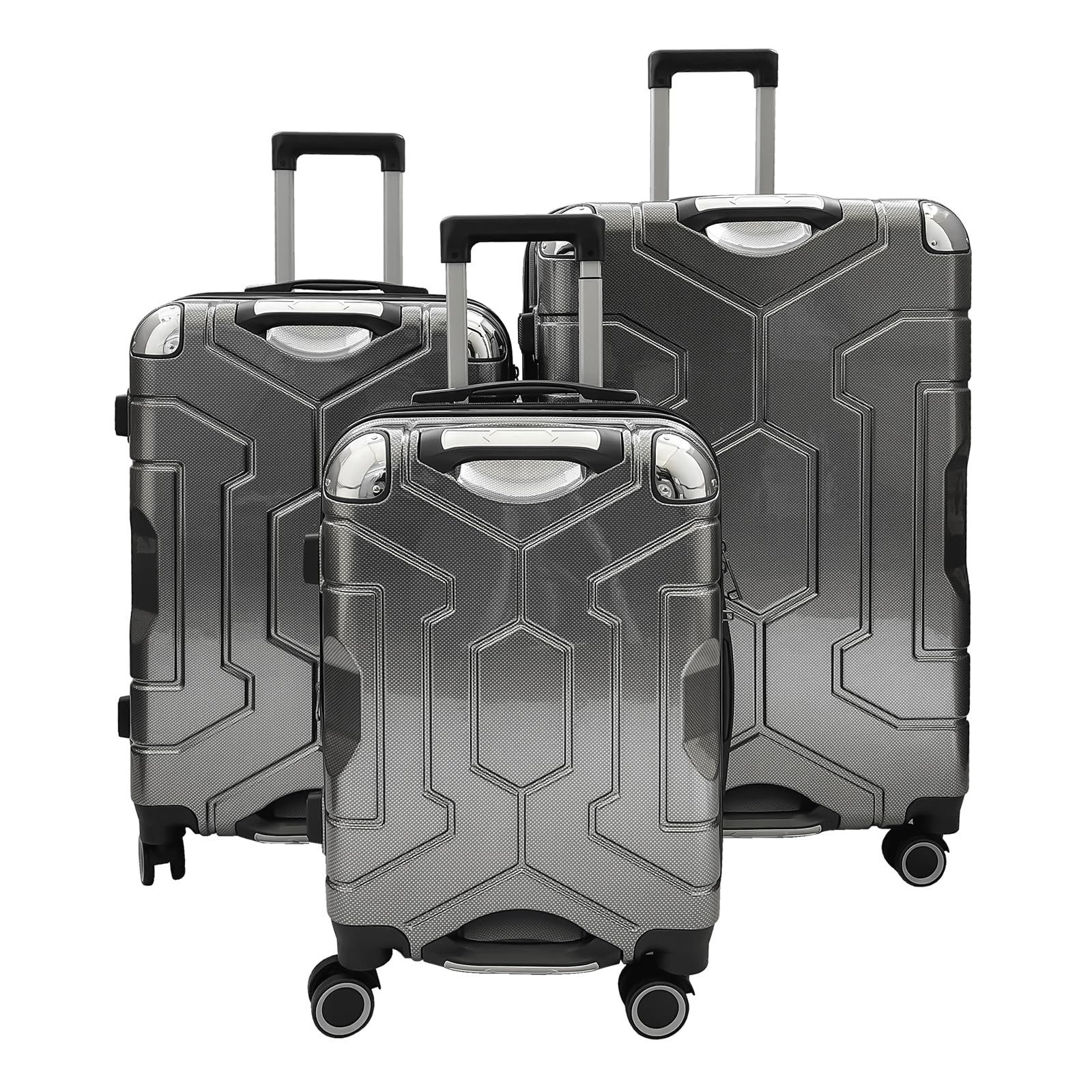 yonsly Trolleyset Koffer-Set(M,L,XL) Hartschalen-Koffer mit 360°-Rollen, günstig online kaufen