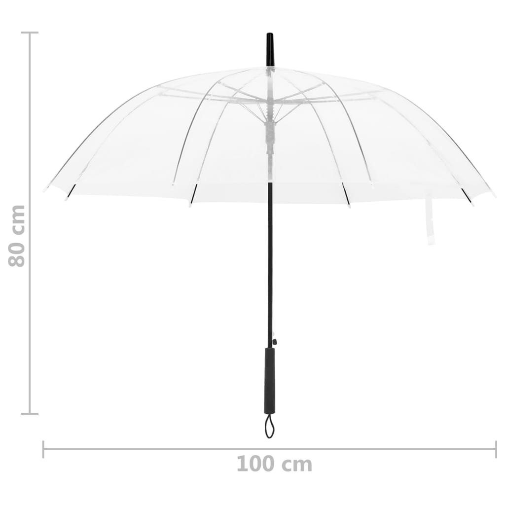 Taschenregenschirm 100 cm Transparent vidaXL Regenschirm