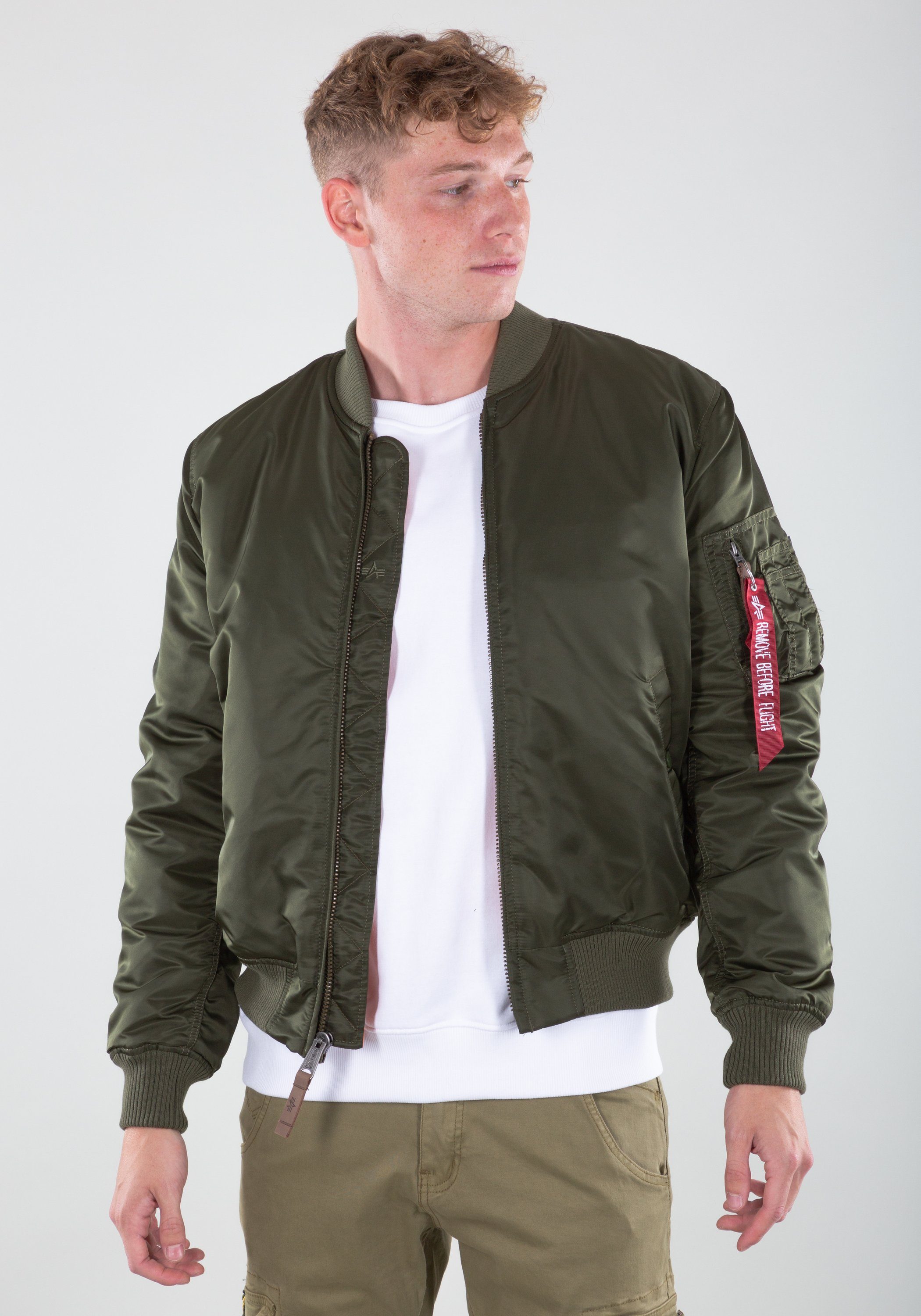 dark - Jackets Bomber Flight Industries & 59 Bomberjacke Men VF Industries Alpha green MA-1 Alpha