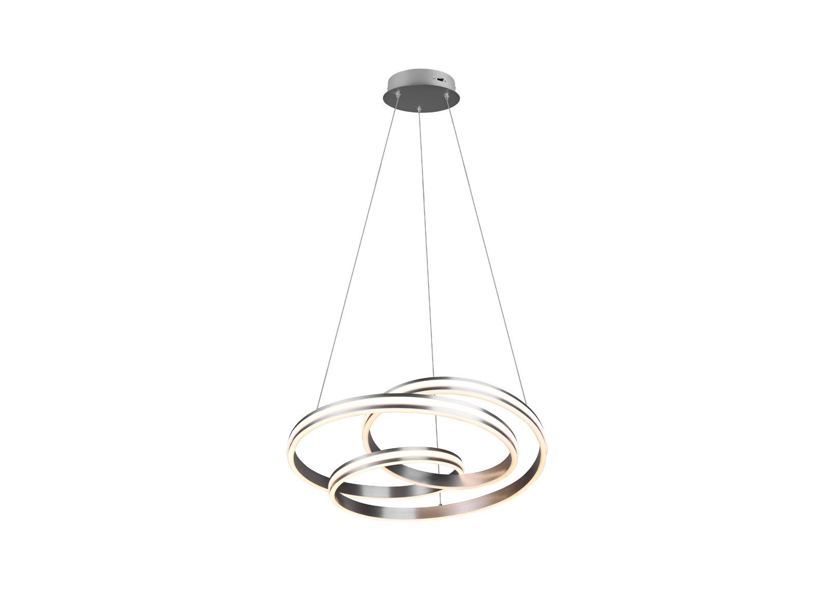 TRIO Leuchten LED Pendelleuchte, Dimmfunktion, LED fest integriert, stufenweise dimmbar über Schalter, Warmweiß, Neutralweiß, Große Esstisch-Lampe hängend, Lichttemperatur einstellbar Ø 60cm