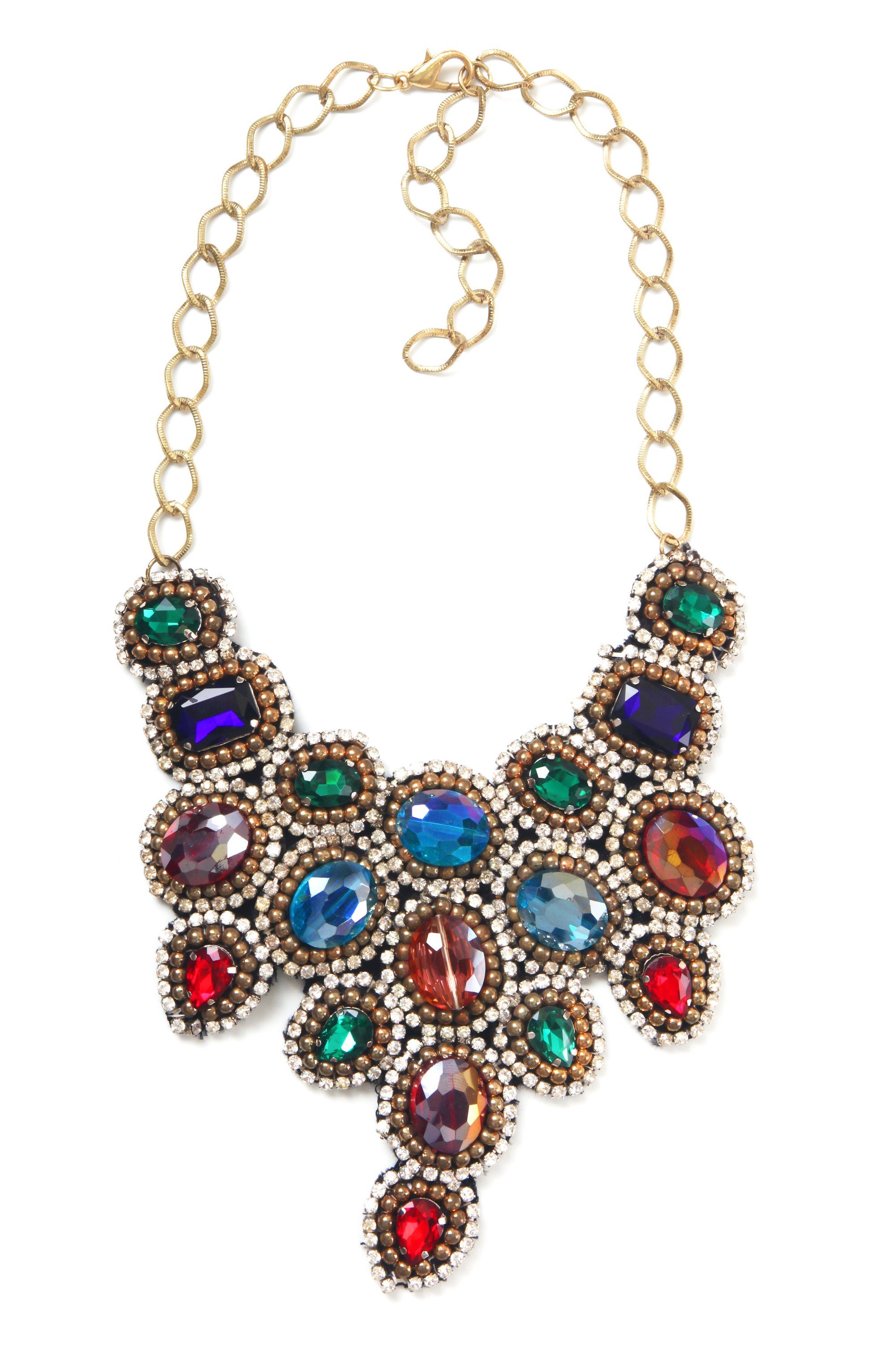 COLLEZIONE ALESSANDRO Statementkette Anabelle, mit vielen kleinen Glassteinen