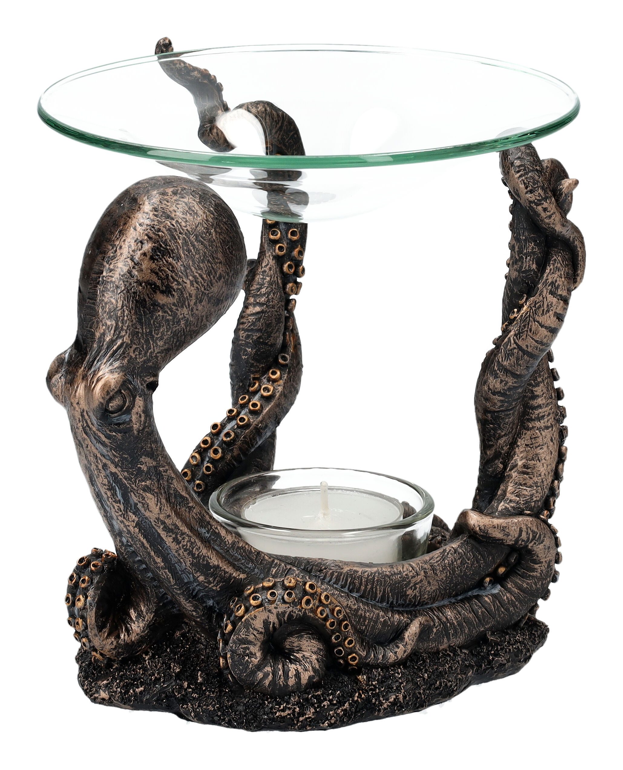 Duftlampe Duftlampe - Oktopus mit Glasschale - Dekoration Tierfigur Raumduft