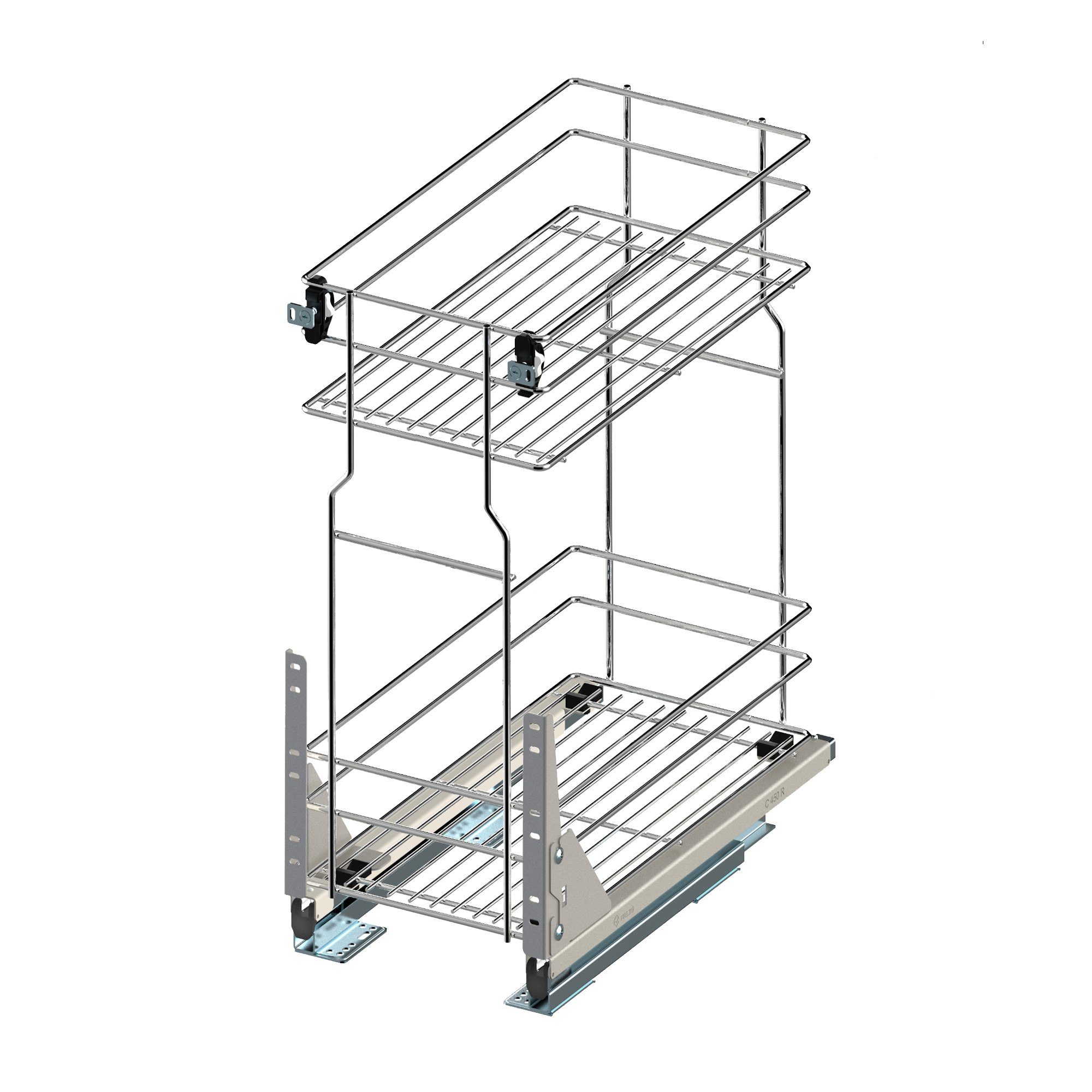 Prima-Online Auszugsunterschrank Unterschrankauszug Küchenauszug Schrankauszug Bodenschiene 150-600 mm