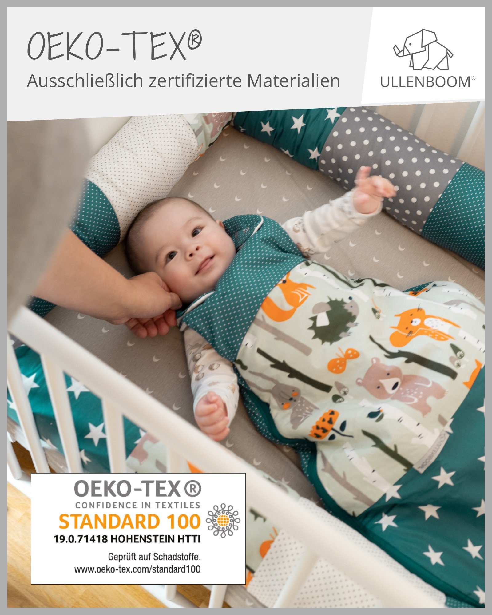 ULLENBOOM ® Babyschlafsack Baby Schlafsack 56/62 (0 bis 4 Monate) Sand  Eichhörnchen (Made in EU), Mitwachsender Schlafsack für Frühling, Herbst &  Winter