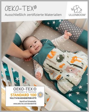 ULLENBOOM ® Babyschlafsack Baby Schlafsack 56/62 (0 bis 4 Monate) Sand Eichhörnchen (Made in EU), Mitwachsender Schlafsack für Frühling, Herbst & Winter