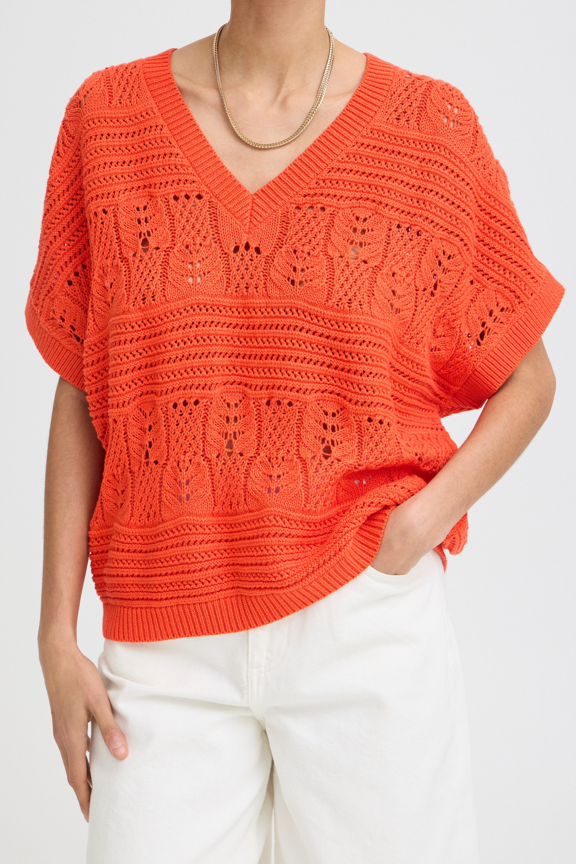 b.young Strickpullover Kurzarm-Bluse BYNERO