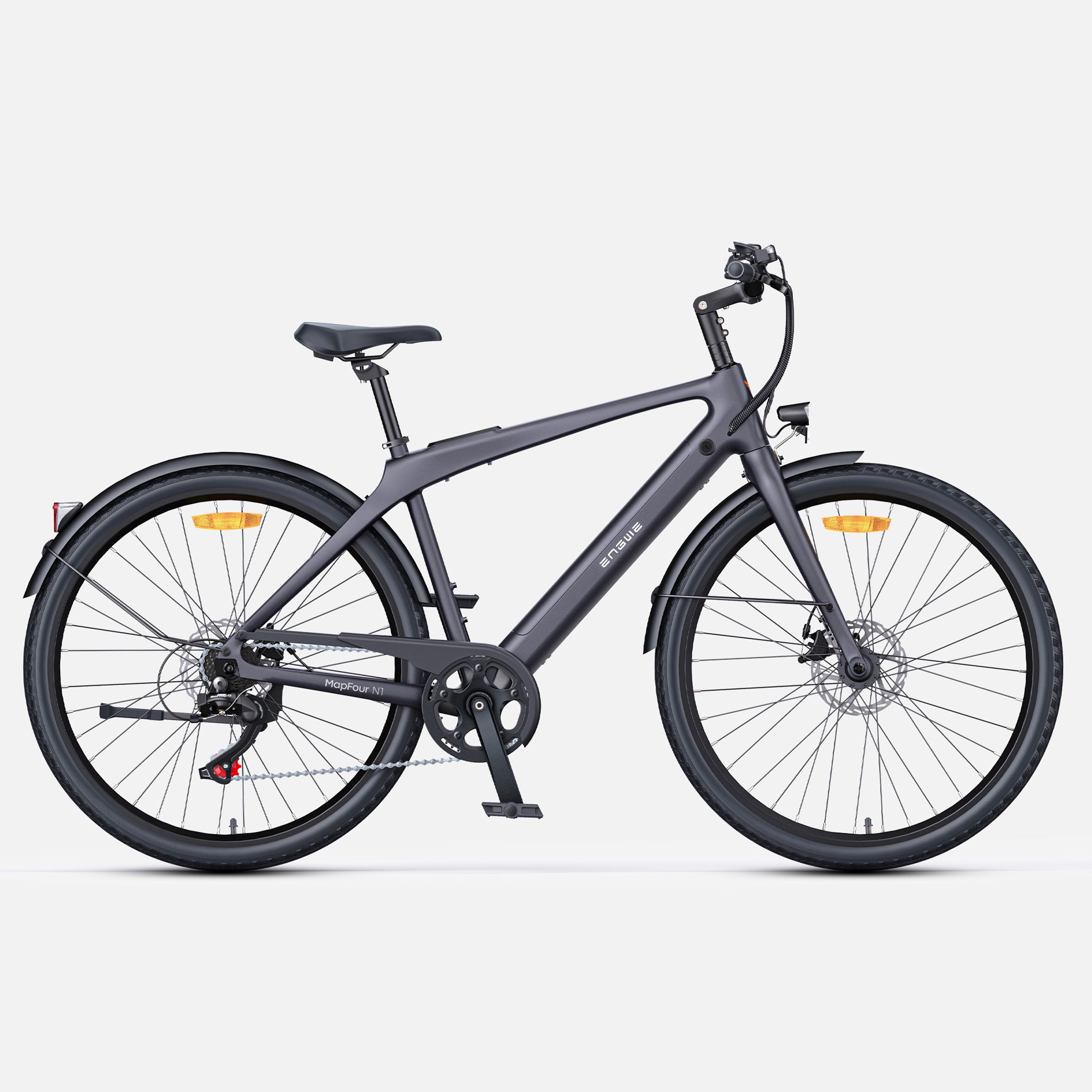 Vankel E-Bike Cityrad Citybike MapFour 28 Zoll, 250W, bis zu 100 km Reichweite, 7 Gang Shimano, Heckmotor, Shimano 7-Gang, 35 Nm, Pedelec, ultraleichter Carbonrahmen