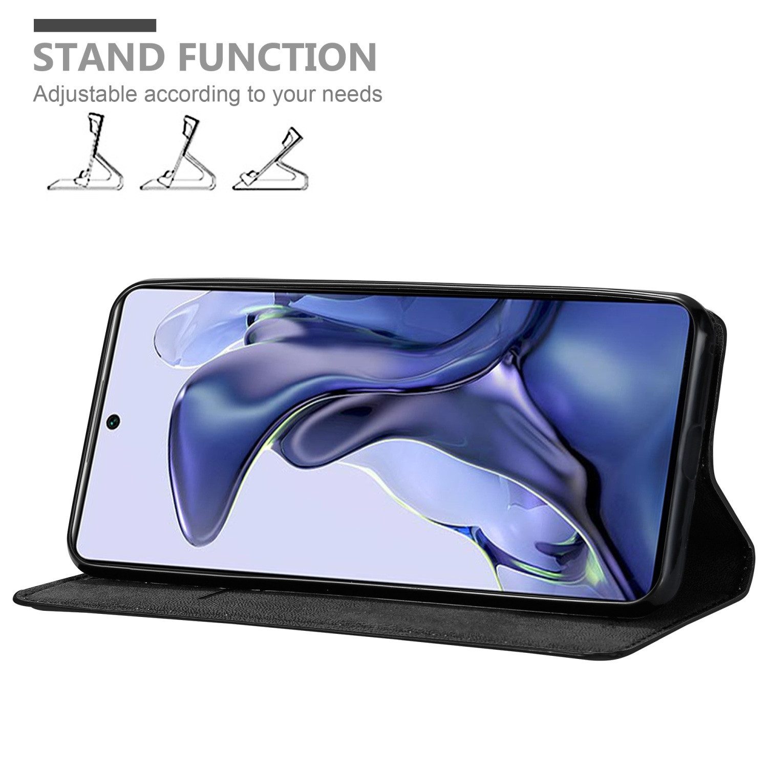 Cadorabo Handyhülle für Xiaomi 11T / 11T PRO Hülle Xiaomi 11T / 11T PRO, Hülle Schutzhülle mit Standfunktion, Magnetverschluss und Kartenfach