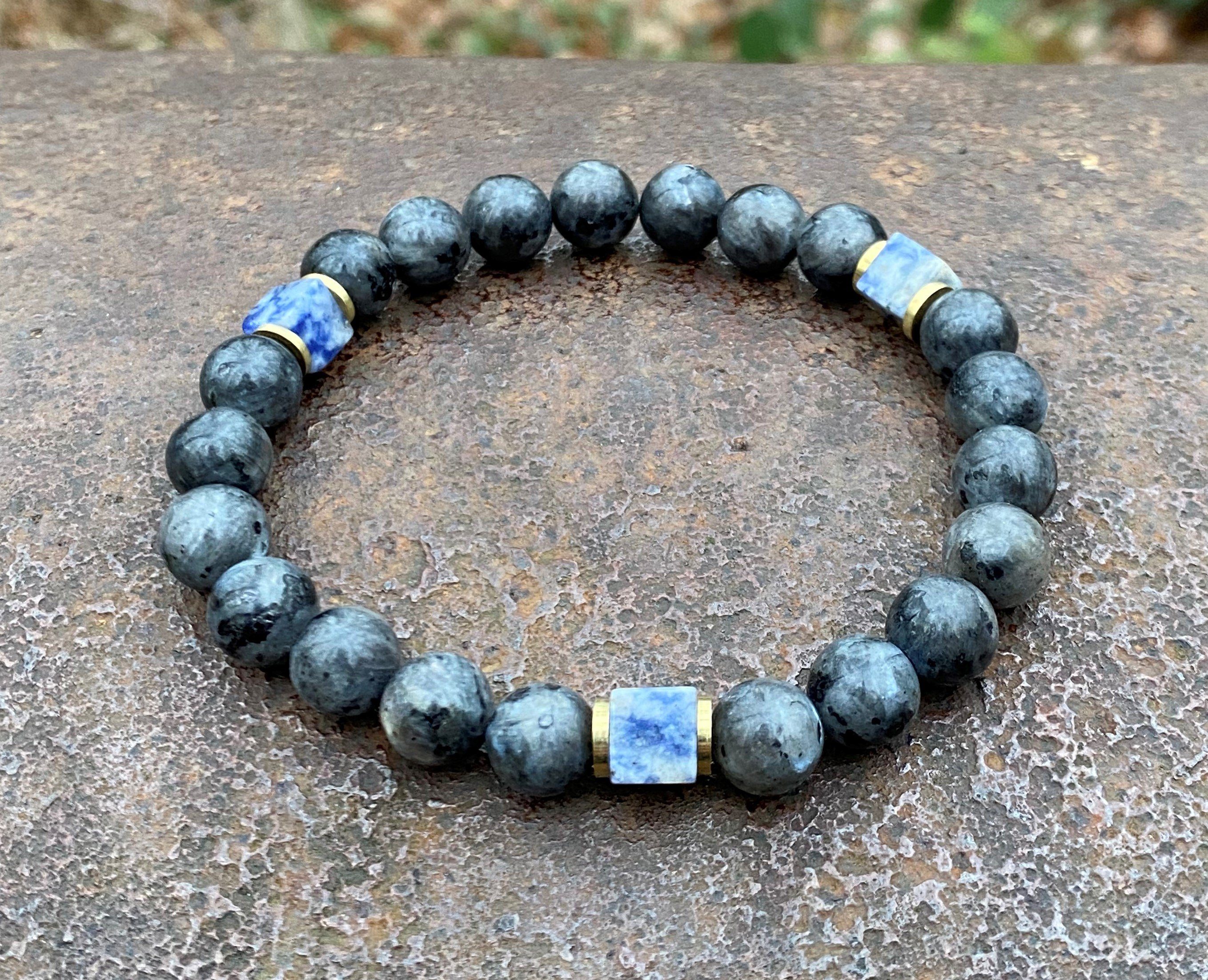 NAHLE Perlenarmband Naturstein Perlenarmband Larvikit Energie günstig online kaufen