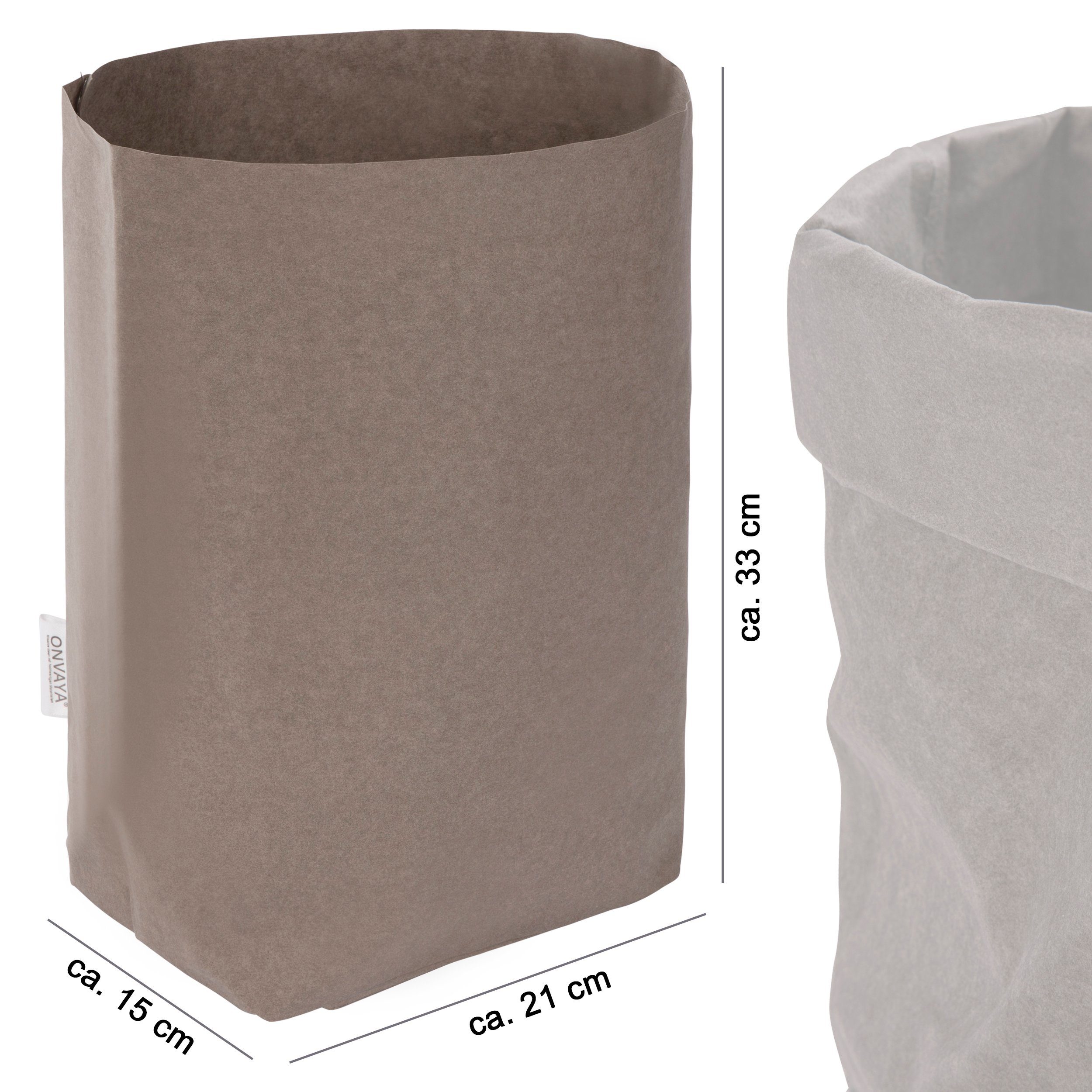 ONVAYA Aufbewahrungskorb Grau, Krempelbox, Dekobox, Geschenkbox günstig online kaufen