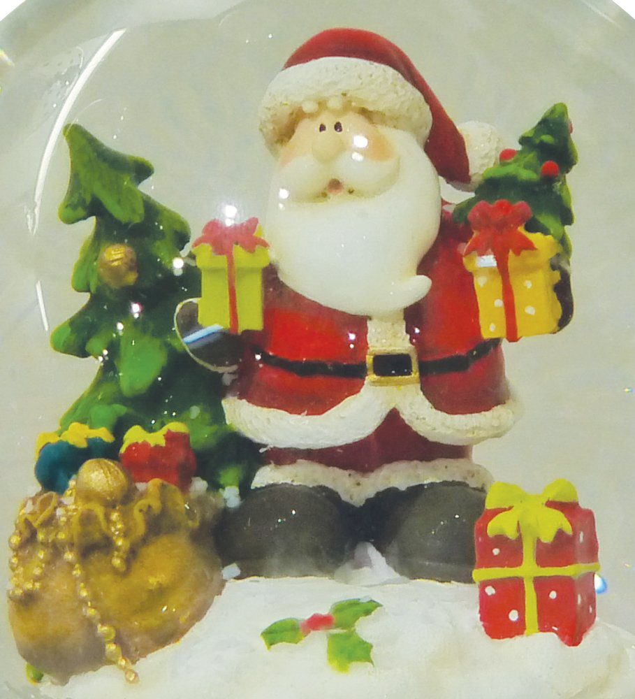 RIFFELMACHER & WEINBERGER Schneekugel Spieluhr "Weihnachtsmann mit Geschenkesack" 15cm - 71564