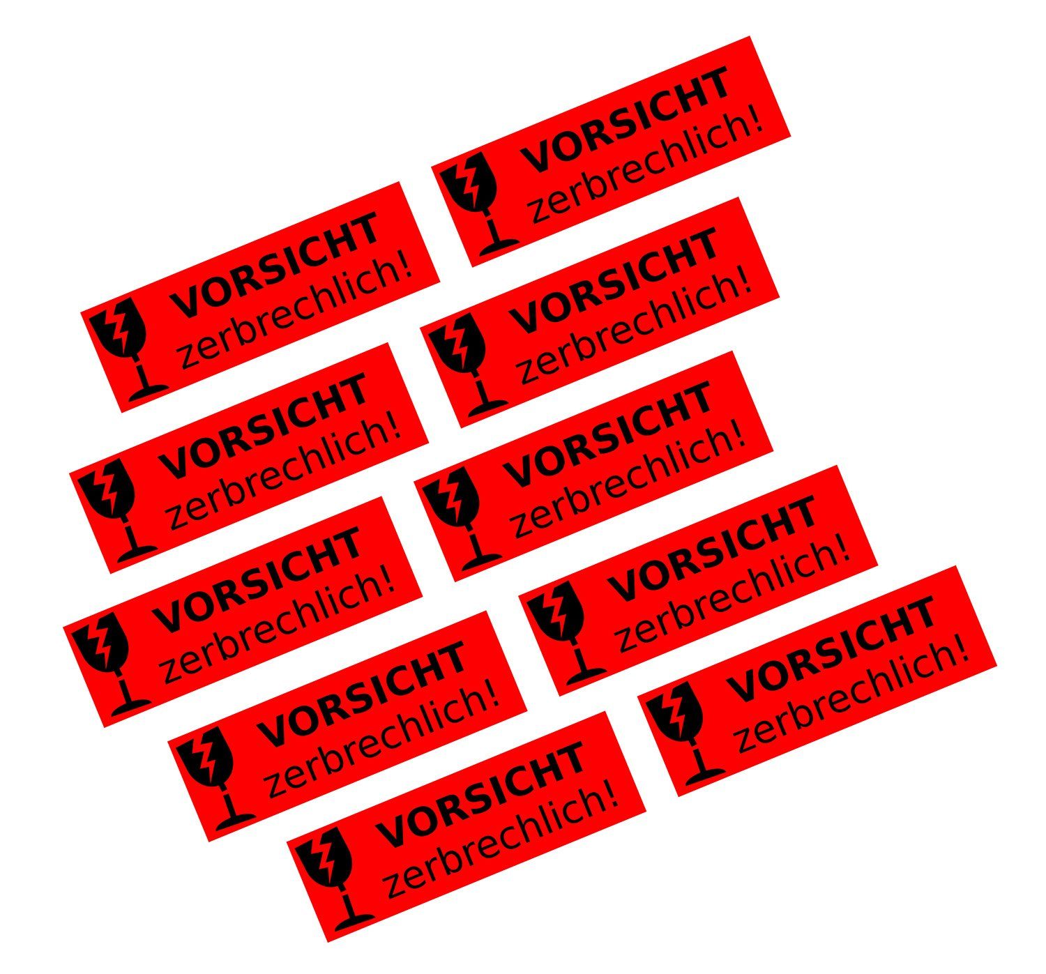 varivendo Ярлики 50 Stück Наклейка Etikett Vorsicht Zerbrechlich, Paketaufkleber Warn Наклейка Bruchgefahr Umzug