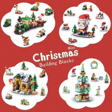 XDeer Adventskalender Adventskalender Bauspielzeug,Weihnachtsspielzeug mit 24 Geschenke, mit 24 Weihnachts-STEM-Bausteinen,beste Geschenke für Kinder