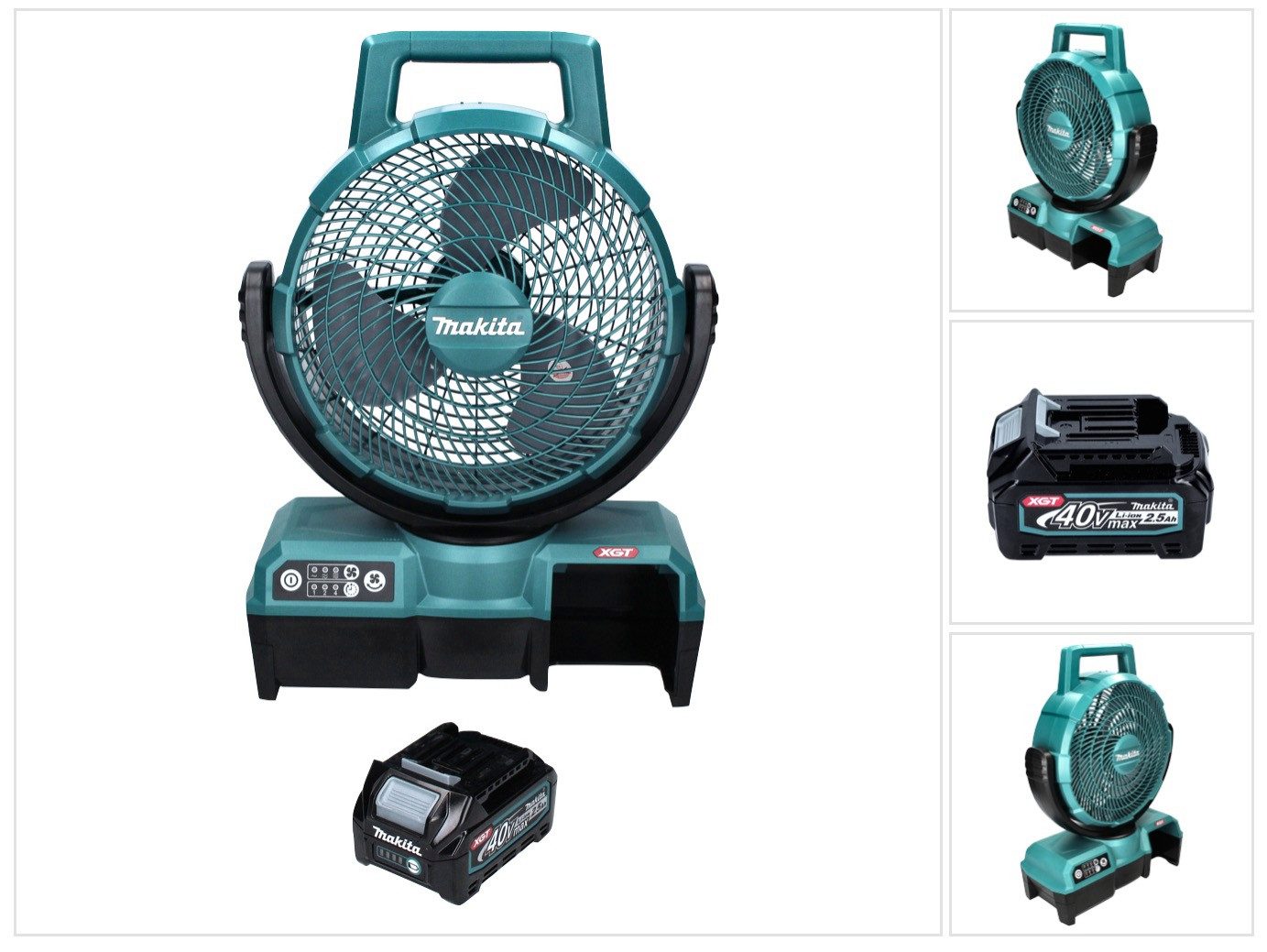 Makita Akku-Standventilator CF 001 GD1 Akku Lüfter XGT 40 V max. 235 mm Ventilator Netzbetrieb