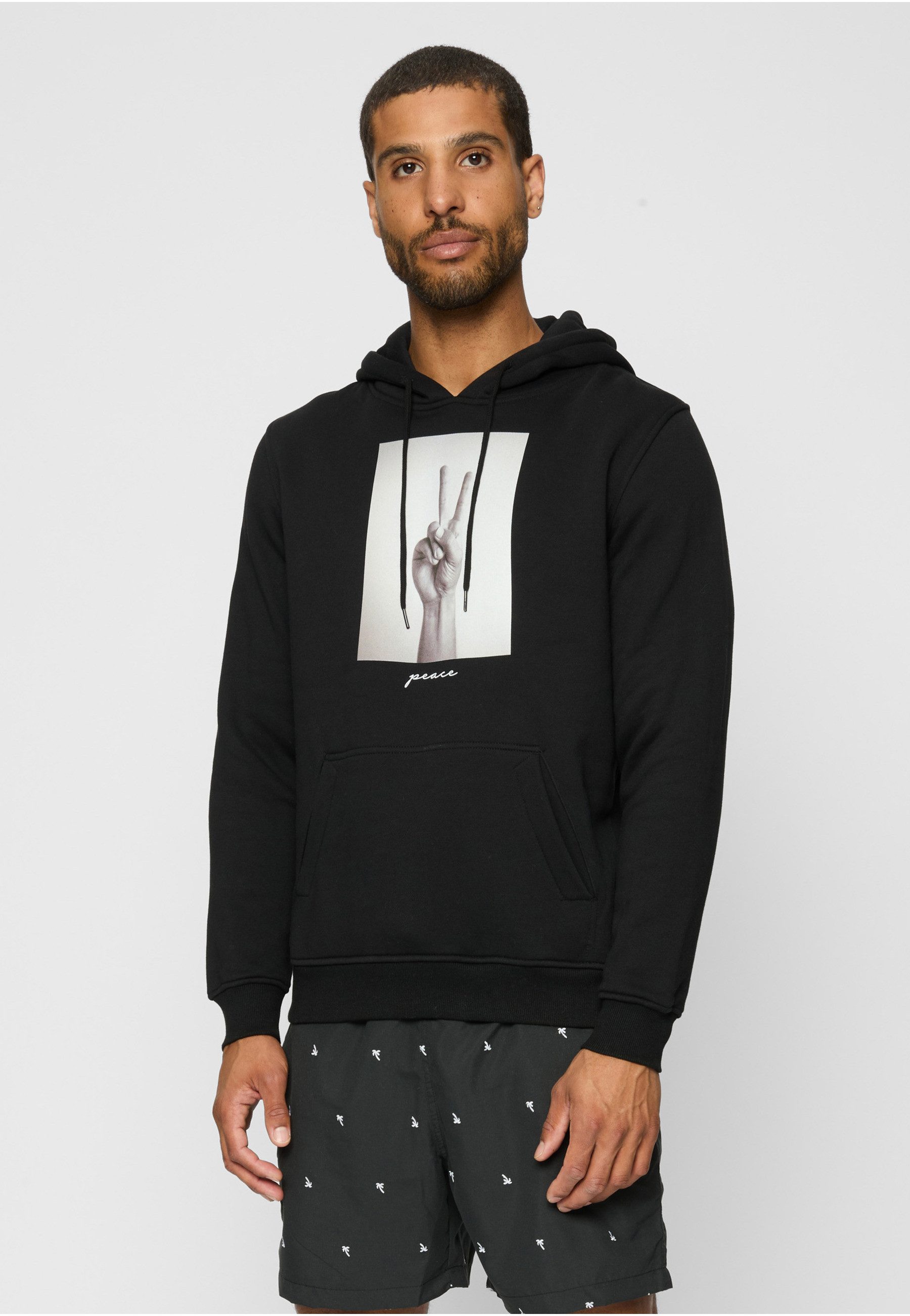 MisterTee Kapuzensweatshirt MisterTee Herren Peace Sign Hoody (1-tlg)