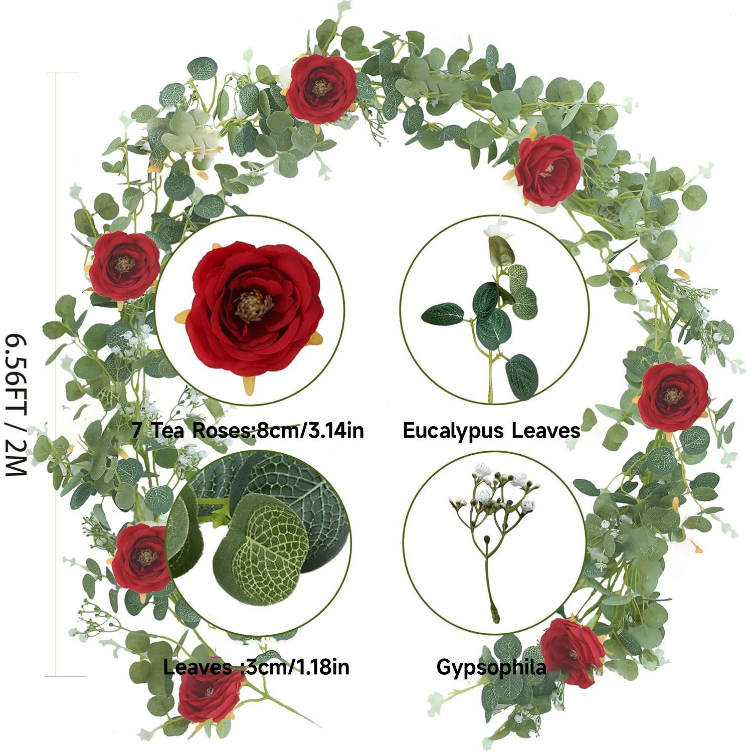 Kunstblume Künstliche Blumen 2M 7 Kamelien günstig online kaufen