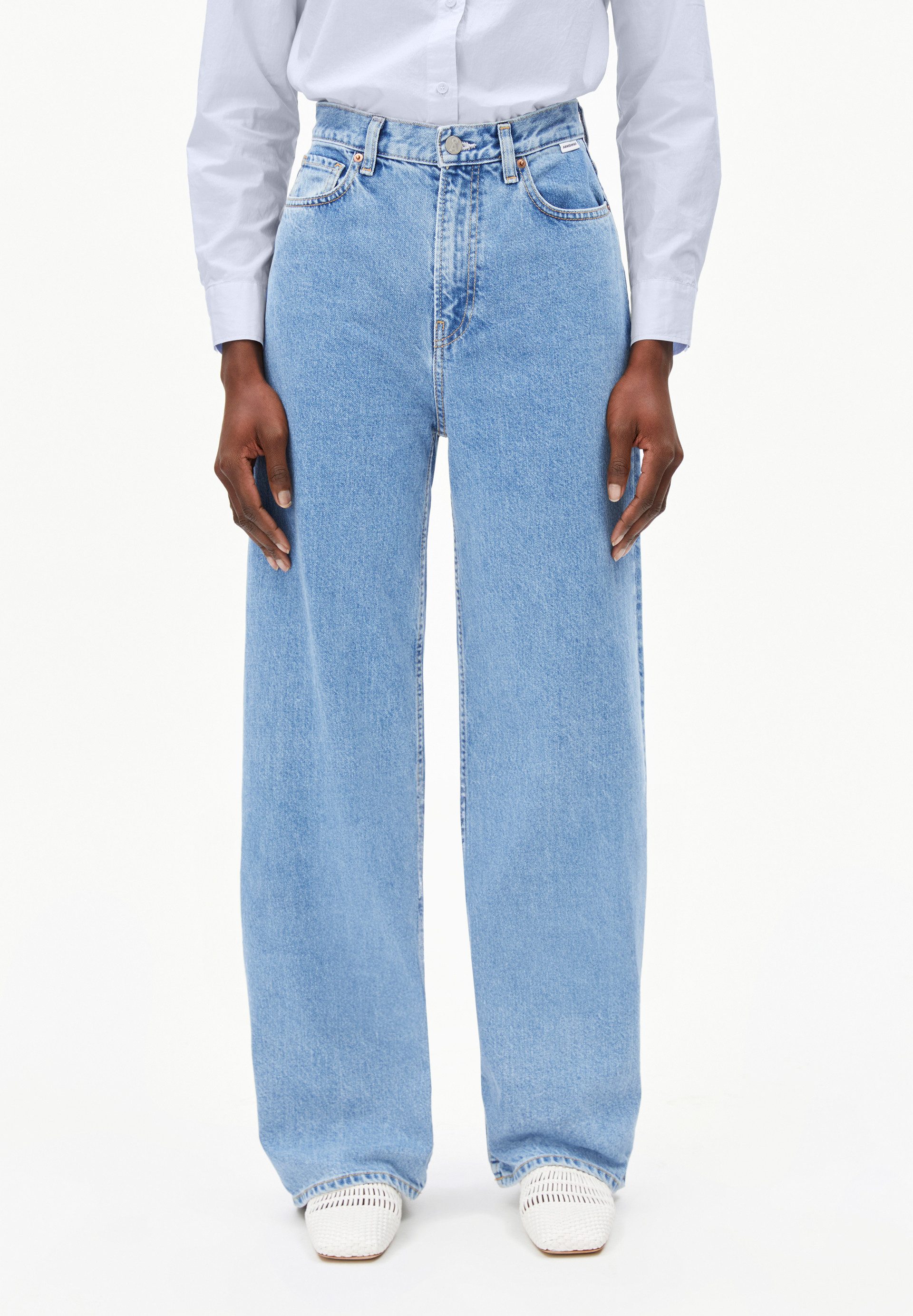 Armedangels Boyfriend-Jeans ENIJAA Wide Jeans recycelter günstig online kaufen