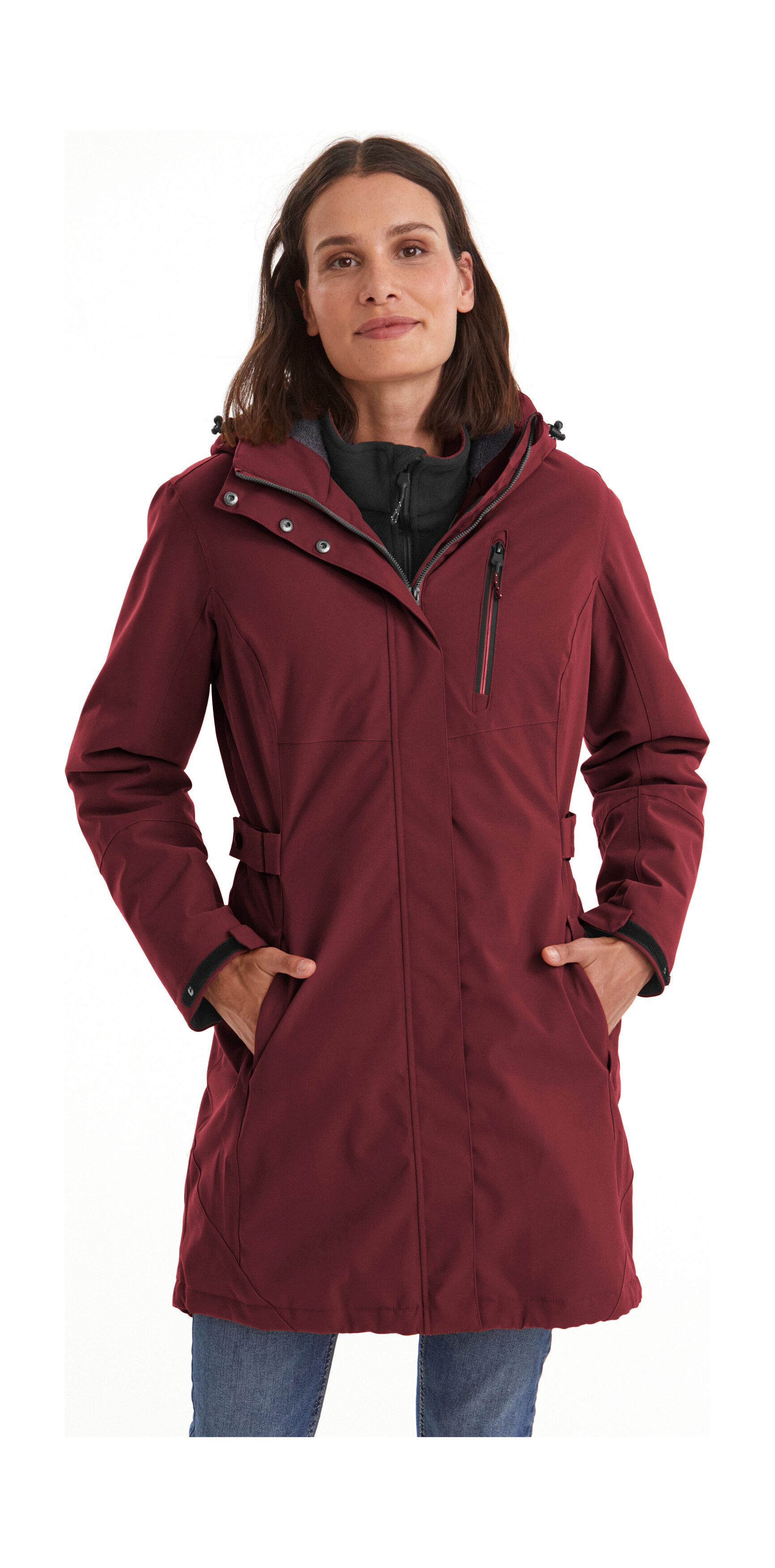 Killtec Parka KOW 165 WMN PRK Wasser- und winddichter Parka mit Teddyfleece und abnehmbarer Kapuze