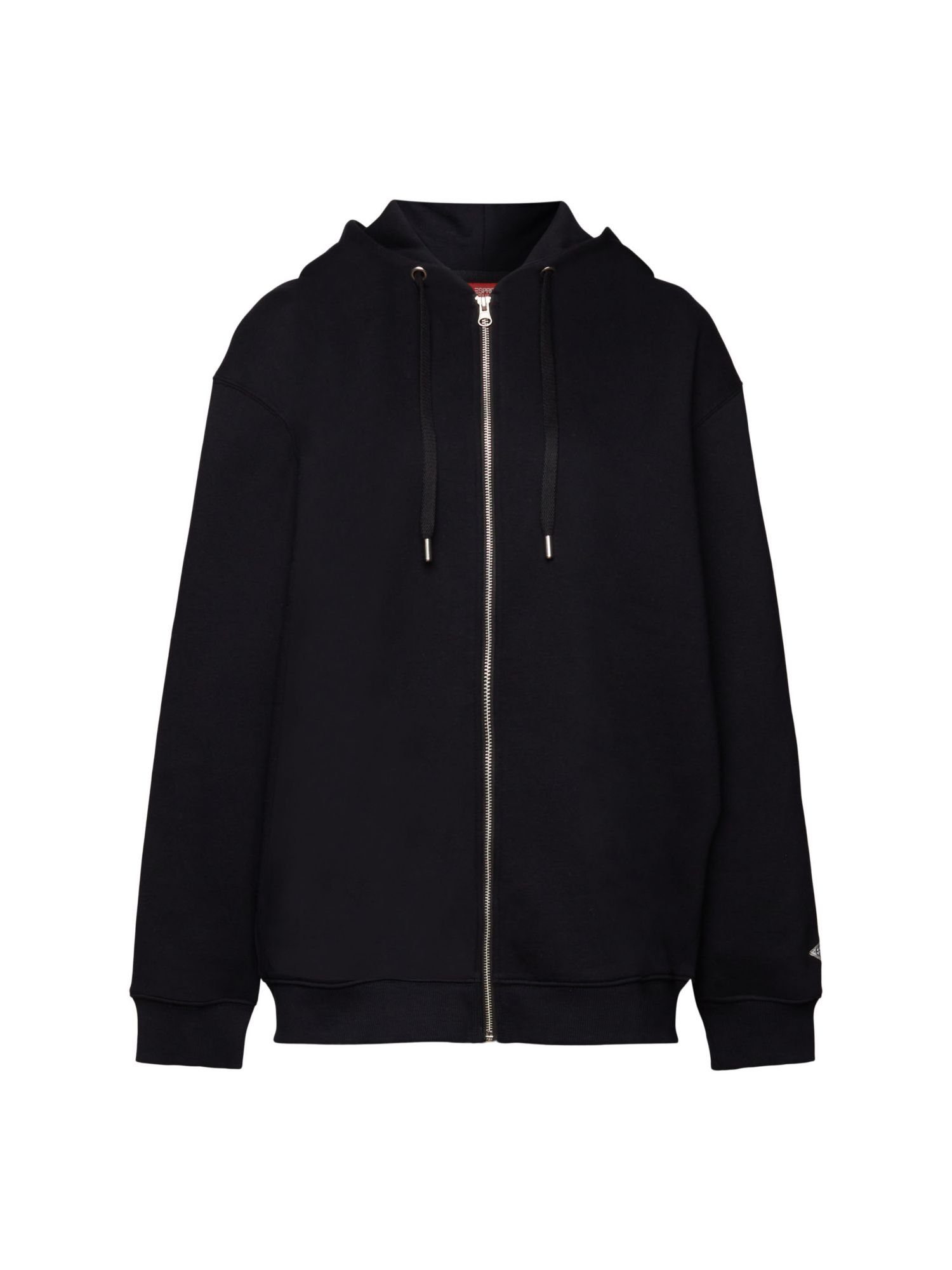 Esprit Sweatshirt Recycelt: Oversize Hoodie mit Reißverschluss (1-tlg) BLACK